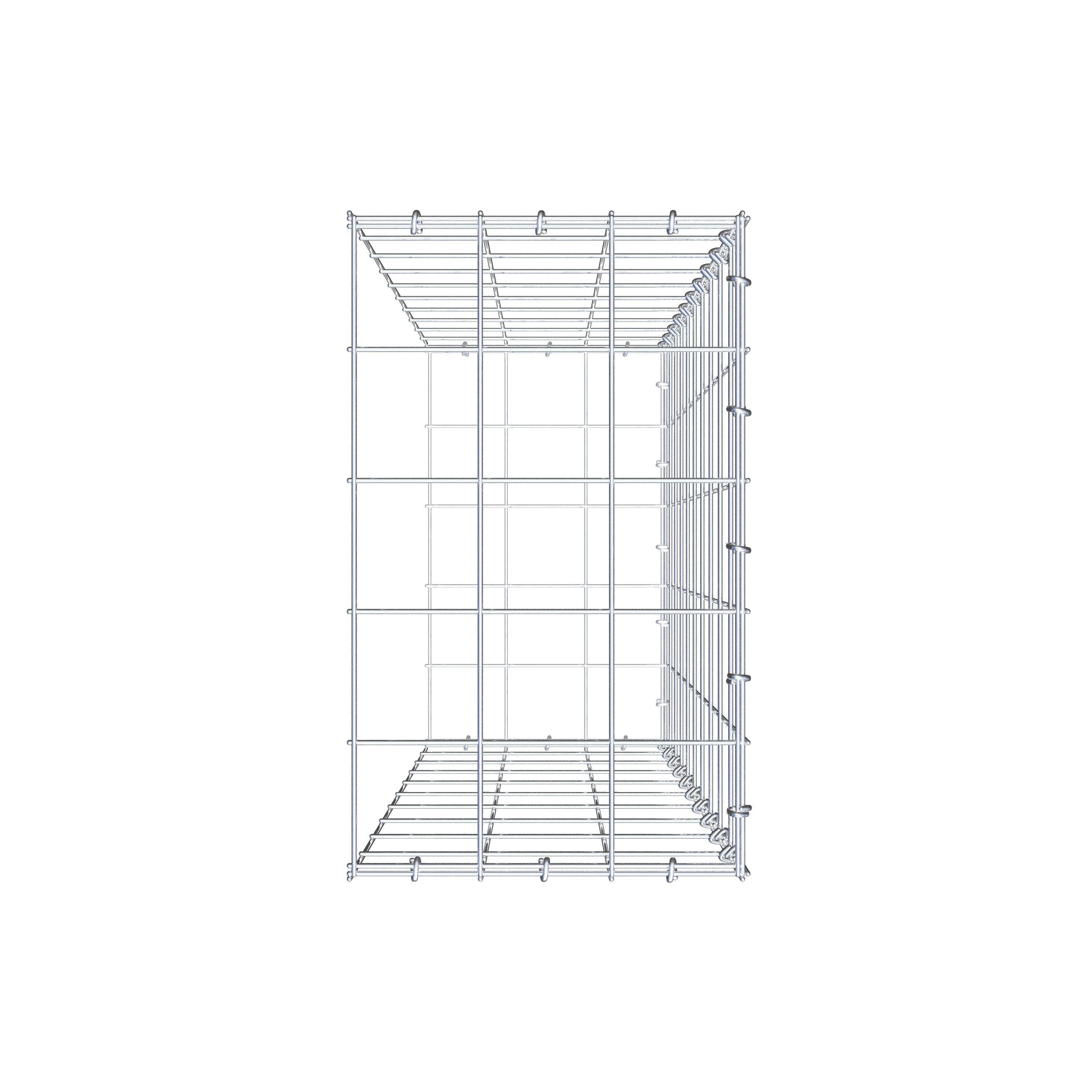 Gabion monté type 2 100 cm x 30 cm x 50 cm (L x H x P), maillage 10 cm x 10 cm, anneau en C