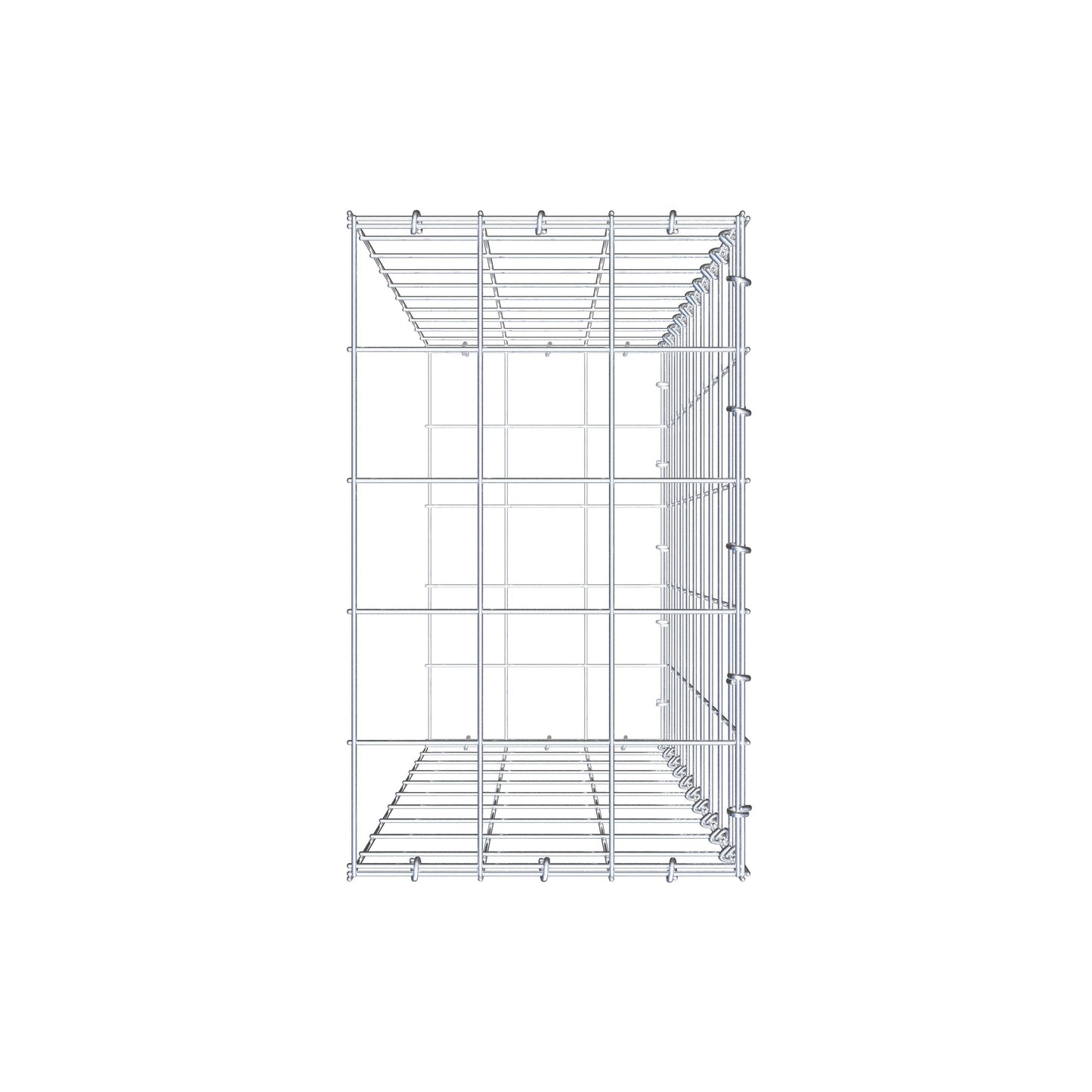 Fourche rapportée type 2 100 cm x 30 cm x 50 cm (L x H x P), mailles 10 cm x 10 cm, anneau C