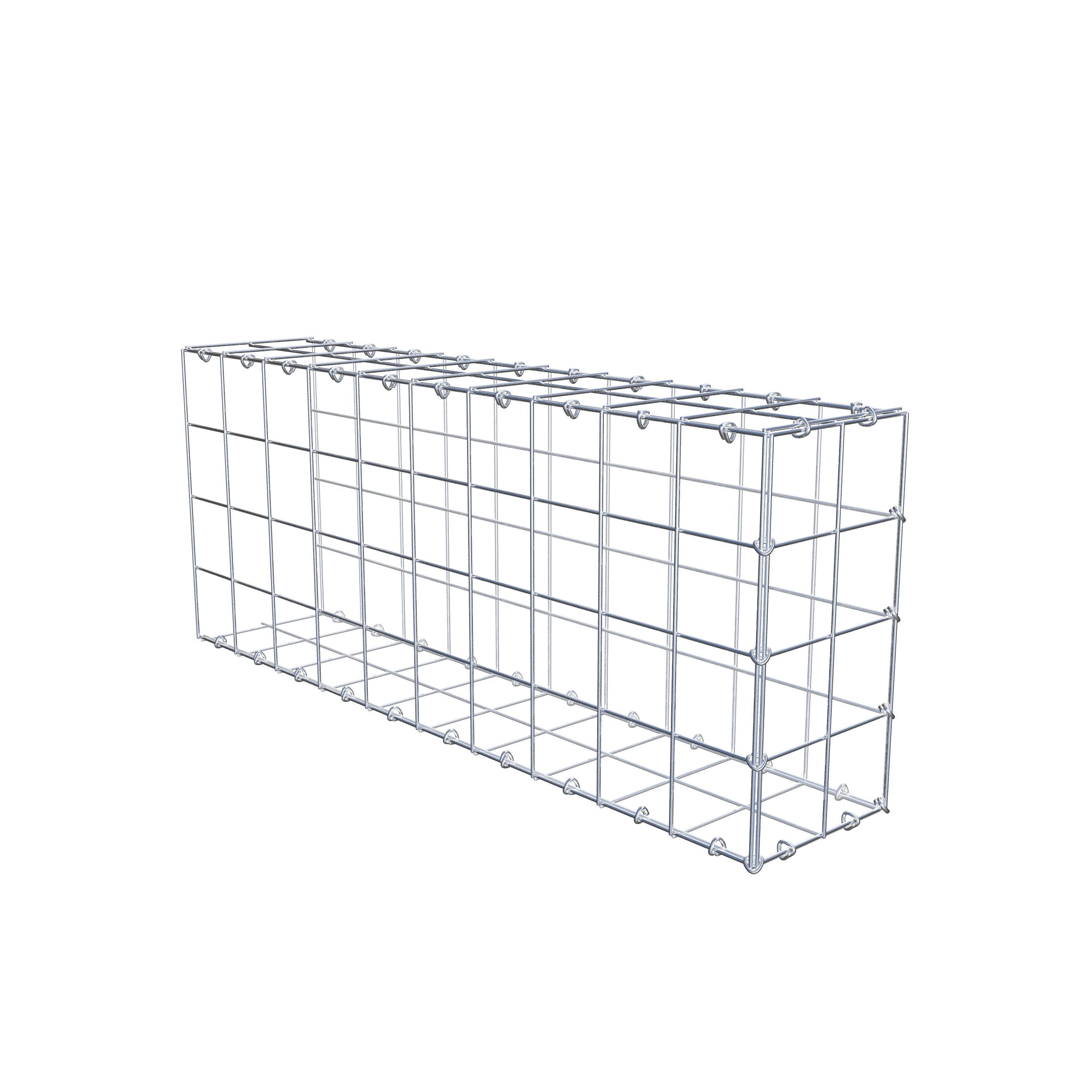 Gabion monté type 2 100 cm x 40 cm x 20 cm (L x H x P), maillage 10 cm x 10 cm, anneau en C