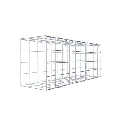 Typ 2 påbyggnadsgabion 100 cm x 40 cm x 30 cm (L x H x D), maskstorlek 10 cm x 10 cm, C-ring