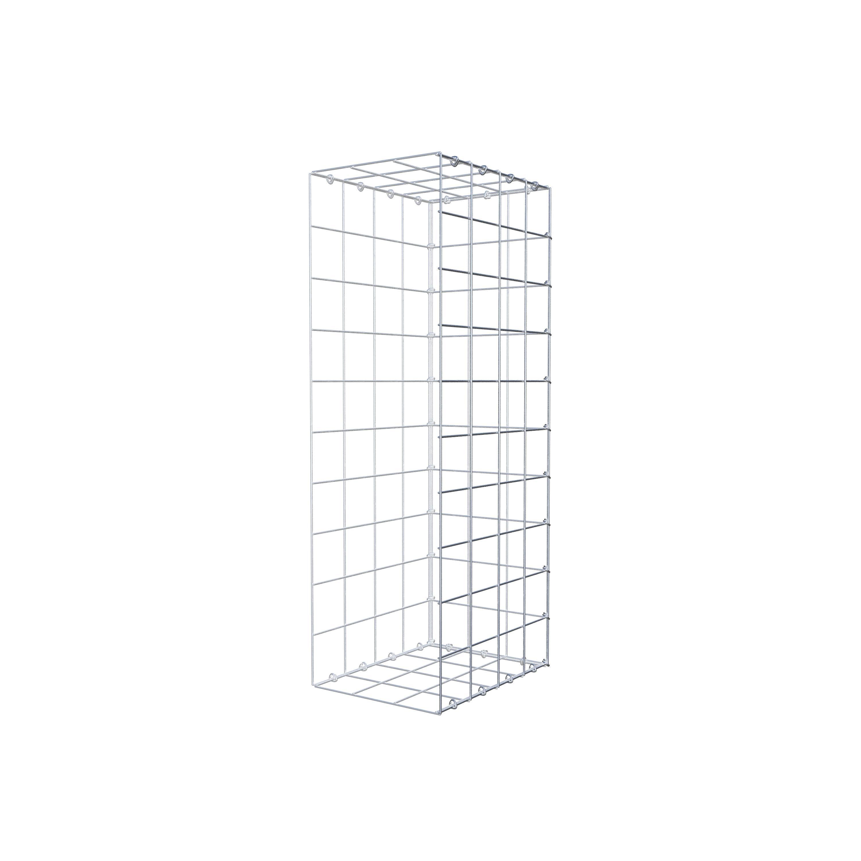 Gabion monté type 2 100 cm x 40 cm x 30 cm (L x H x P), maillage 10 cm x 10 cm, anneau en C