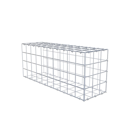 Typ 2 påbyggnadsgabion 100 cm x 40 cm x 30 cm (L x H x D), maskstorlek 10 cm x 10 cm, C-ring
