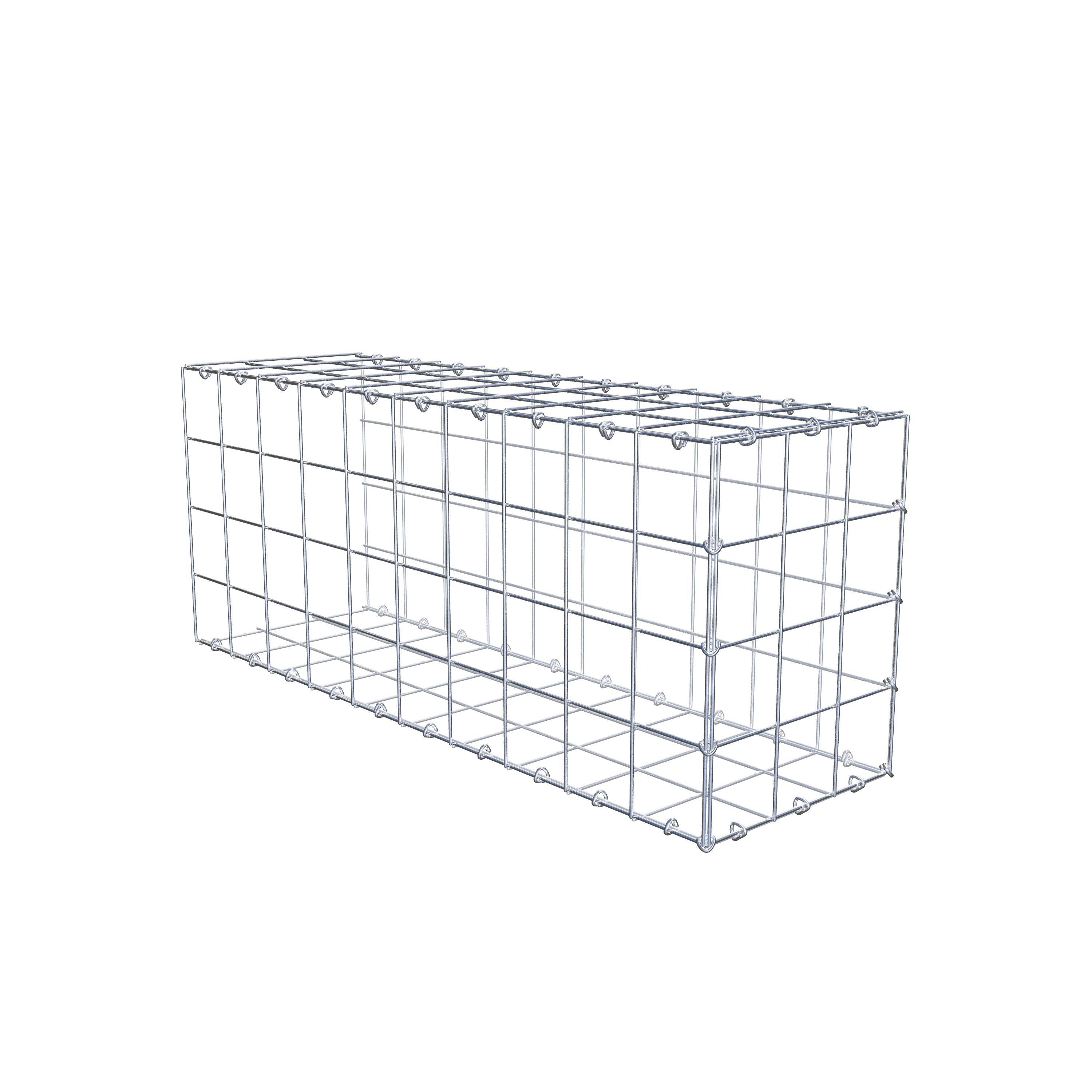 Gabion monté type 2 100 cm x 40 cm x 30 cm (L x H x P), maillage 10 cm x 10 cm, anneau en C