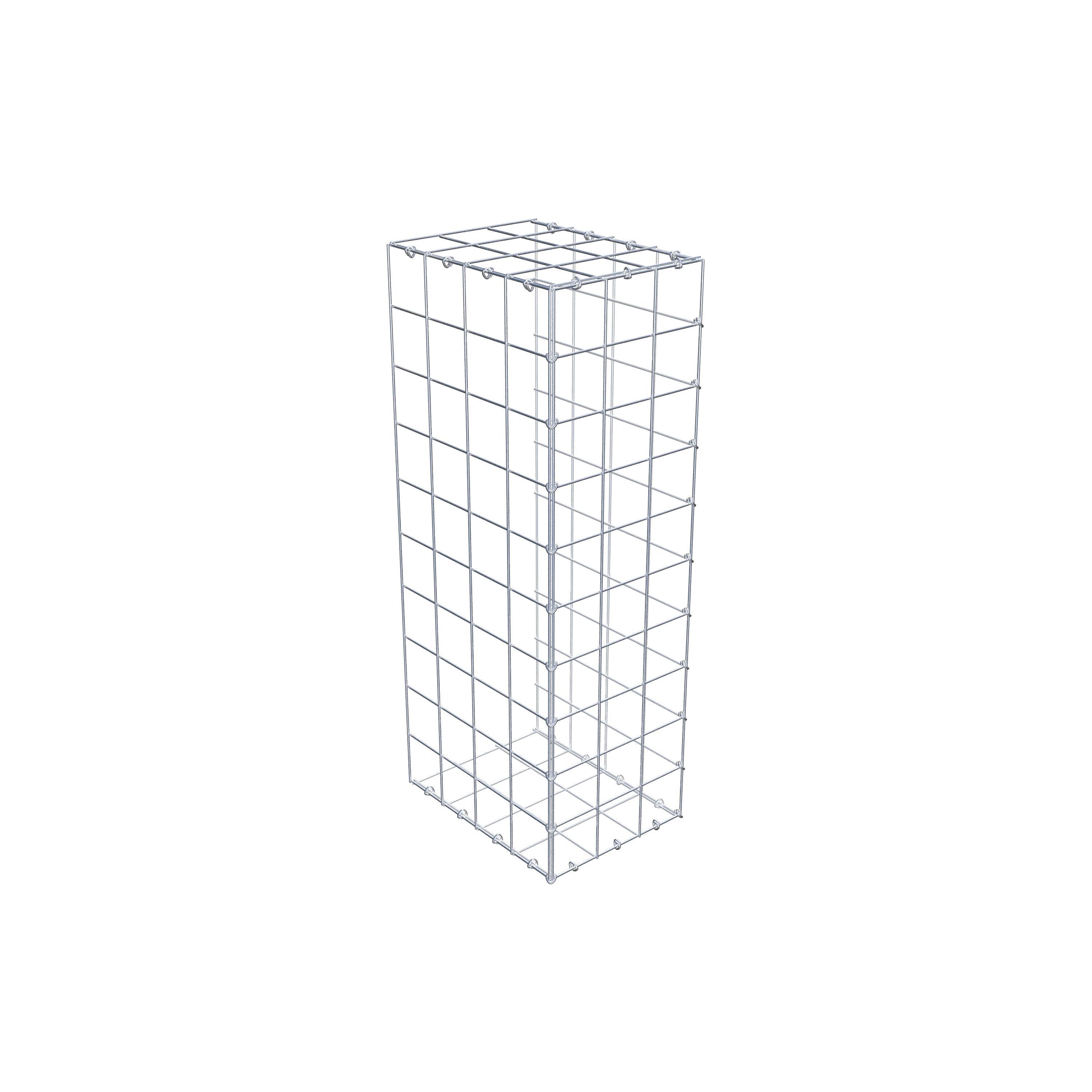 Gabion monté type 2 100 cm x 40 cm x 30 cm (L x H x P), maillage 10 cm x 10 cm, anneau en C