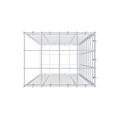 Typ 2 påbyggnadsgabion 100 cm x 40 cm x 30 cm (L x H x D), maskstorlek 10 cm x 10 cm, C-ring
