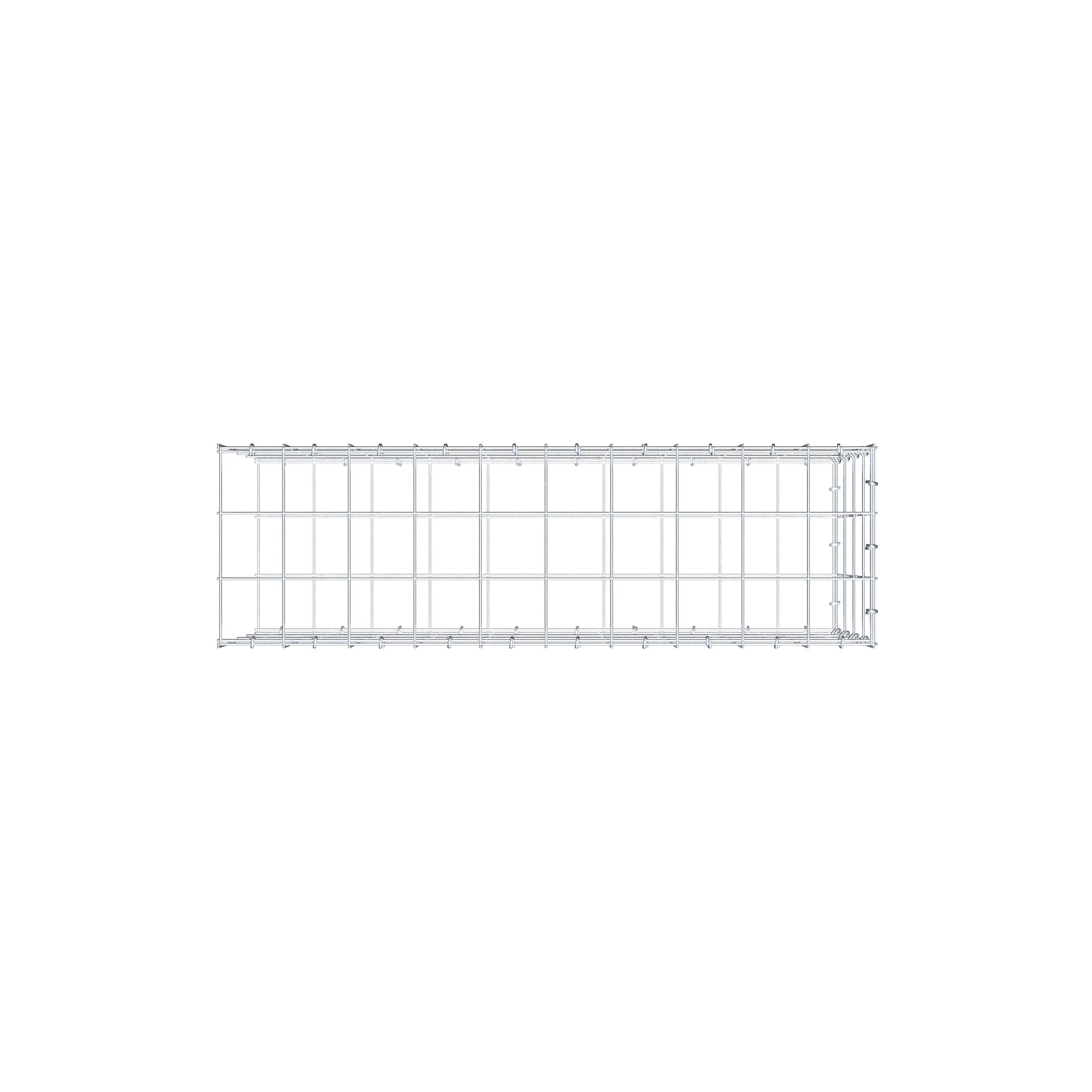 Gabion monté type 2 100 cm x 40 cm x 30 cm (L x H x P), maillage 10 cm x 10 cm, anneau en C