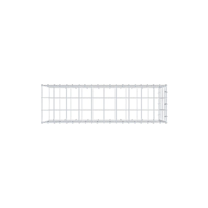 Typ 2 påbyggnadsgabion 100 cm x 40 cm x 30 cm (L x H x D), maskstorlek 10 cm x 10 cm, C-ring