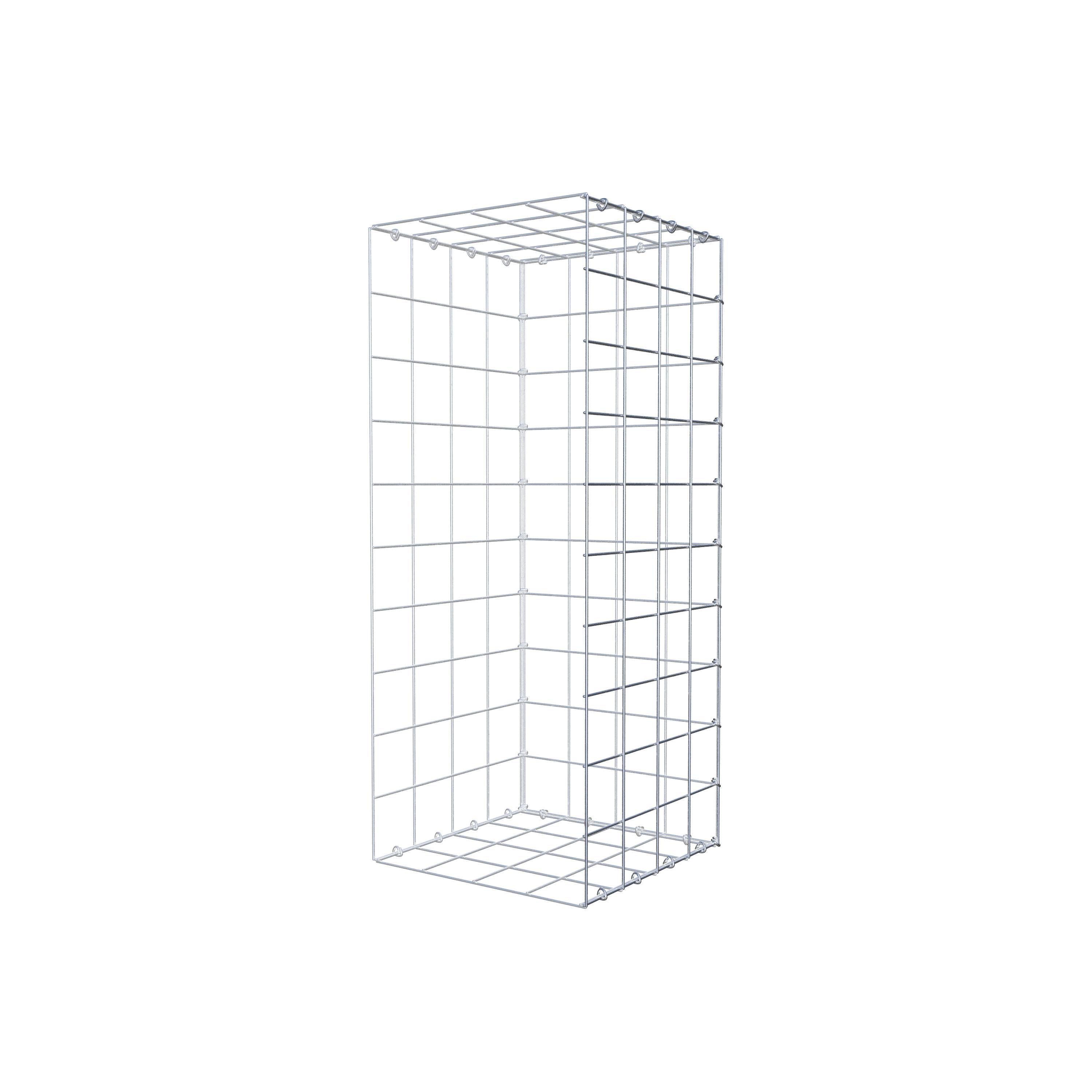 Gabion monté type 2 100 cm x 40 cm x 40 cm (L x H x P), maillage 10 cm x 10 cm, anneau en C