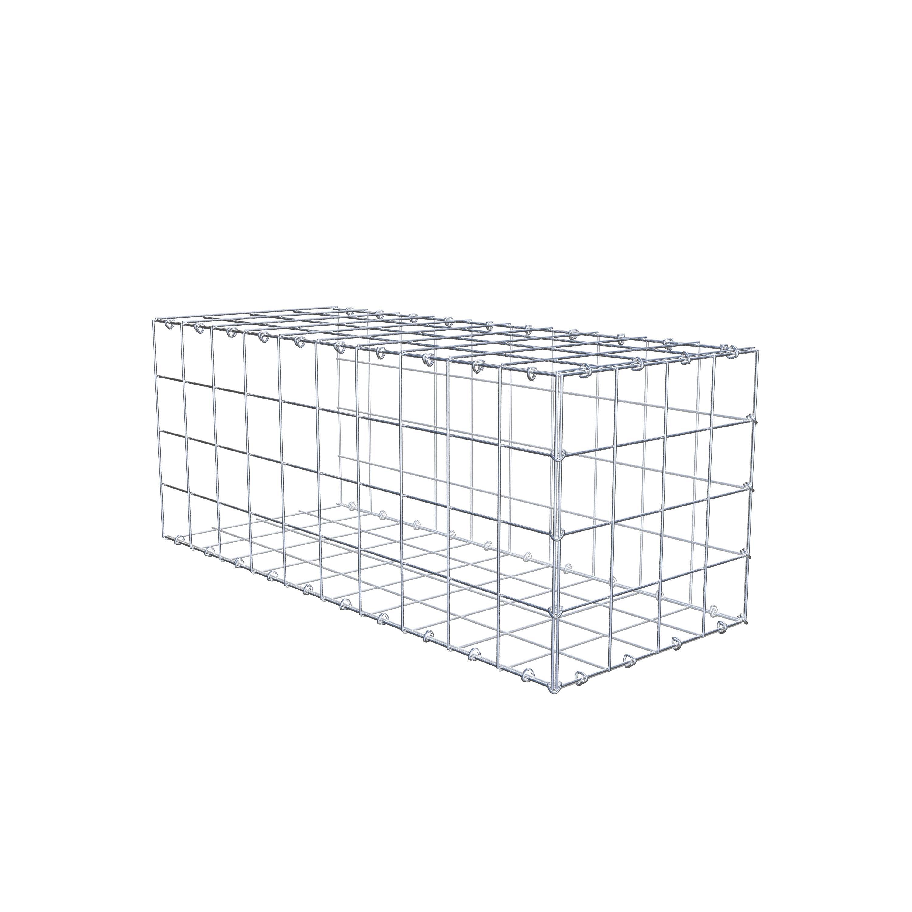 Gabion monté type 2 100 cm x 40 cm x 40 cm (L x H x P), maillage 10 cm x 10 cm, anneau en C