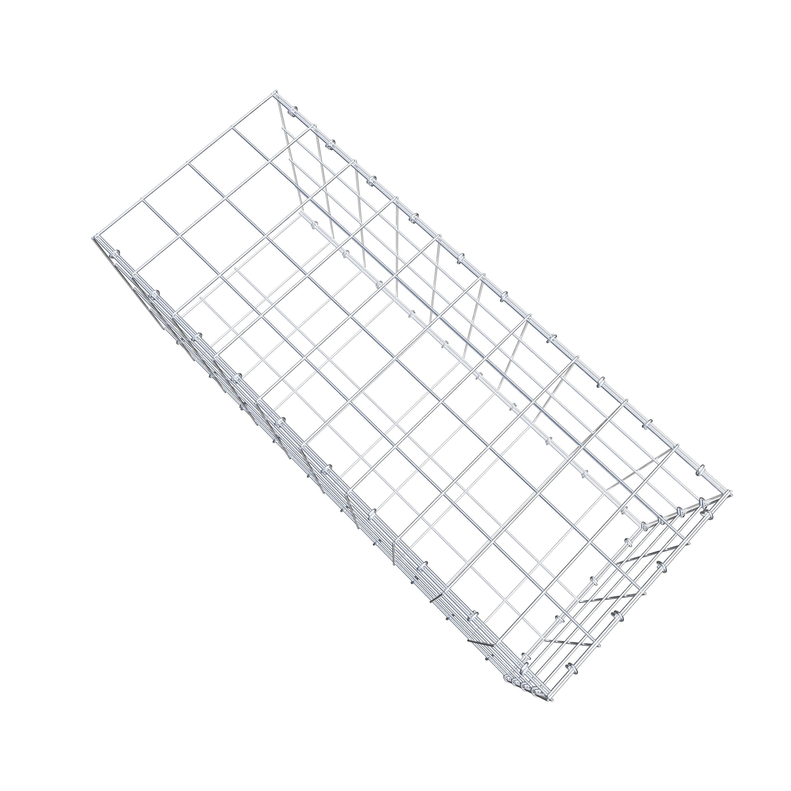 Gabion monté type 2 100 cm x 40 cm x 40 cm (L x H x P), maillage 10 cm x 10 cm, anneau en C