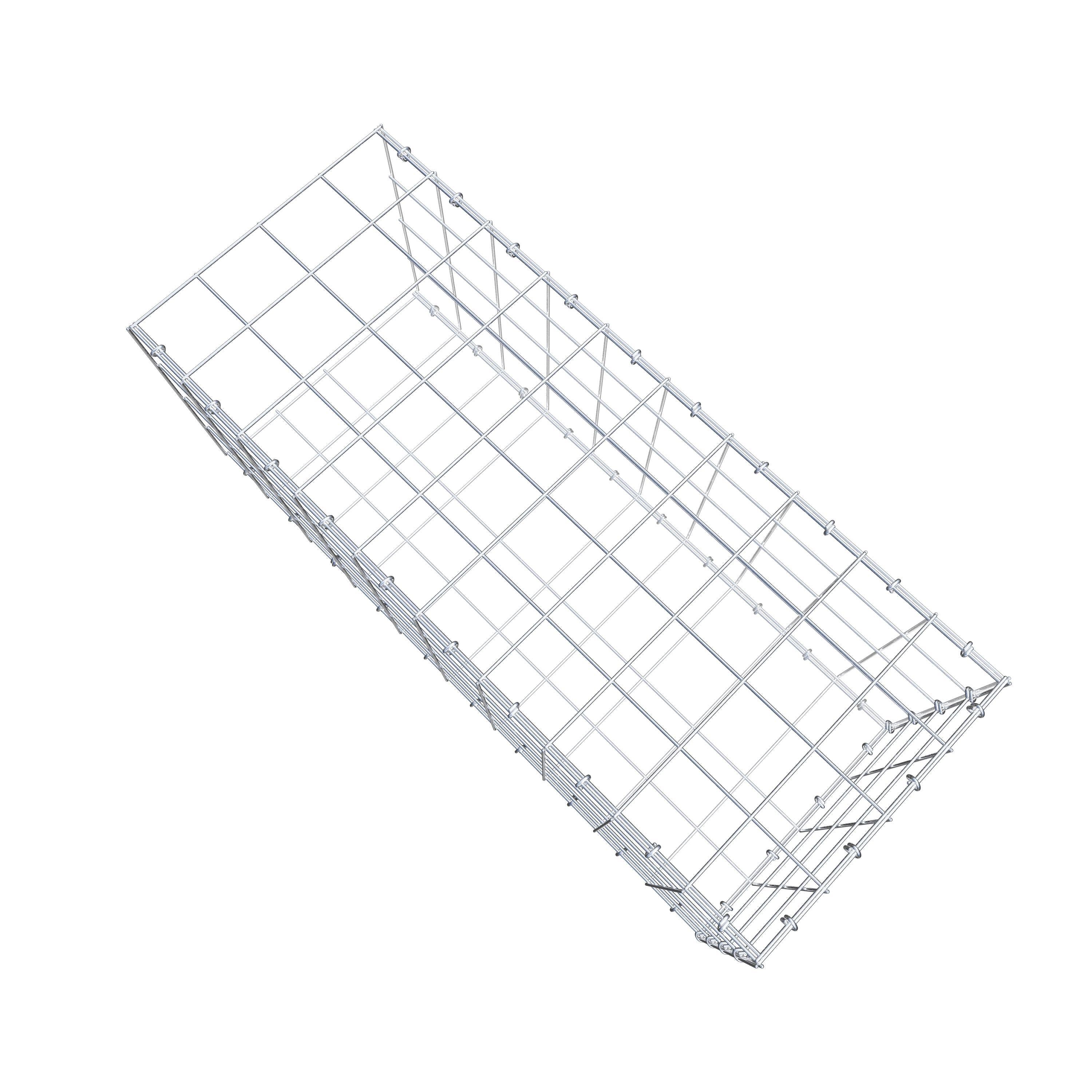 Opzetpaal type 2 100 cm x 40 cm x 40 cm (L x H x D), maaswijdte 10 cm x 10 cm, C-ring