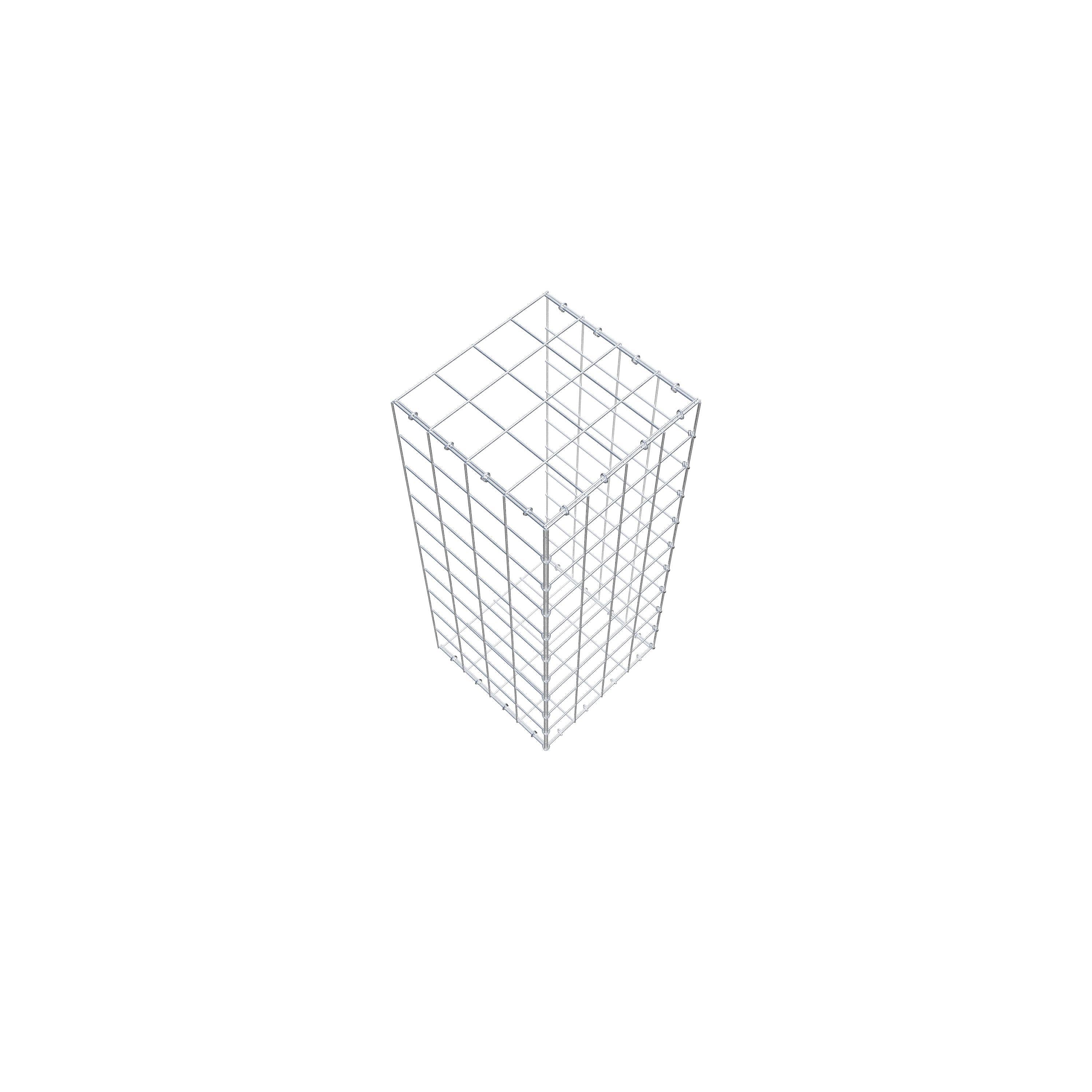 Opzetpaal type 2 100 cm x 40 cm x 40 cm (L x H x D), maaswijdte 10 cm x 10 cm, C-ring