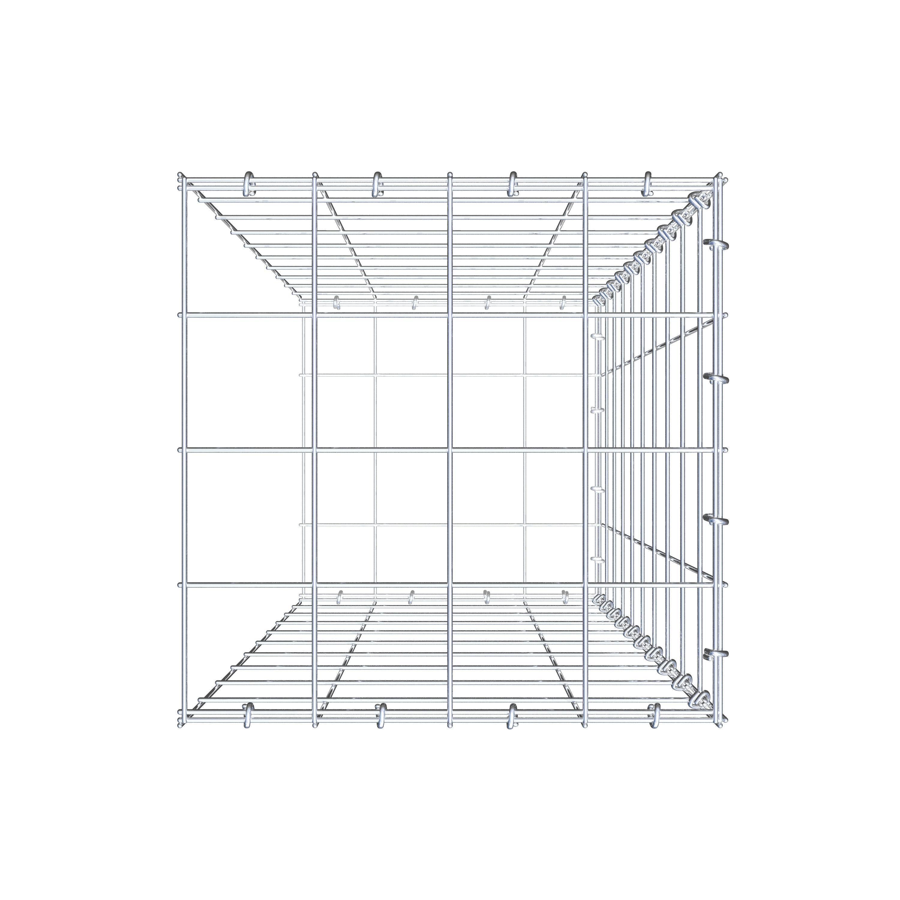 Opzetpaal type 2 100 cm x 40 cm x 40 cm (L x H x D), maaswijdte 10 cm x 10 cm, C-ring