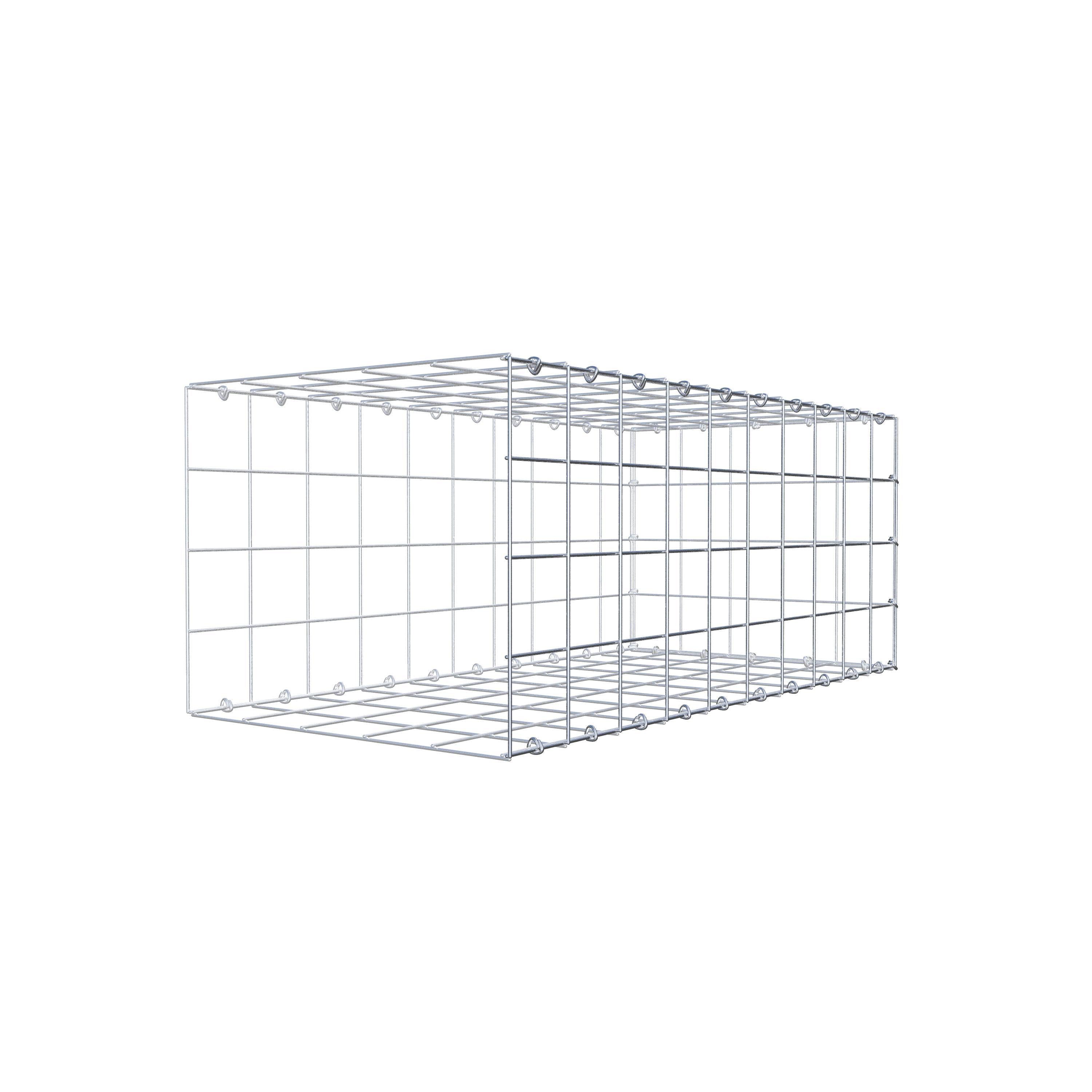 Gabion monté type 2 100 cm x 40 cm x 50 cm (L x H x P), maillage 10 cm x 10 cm, anneau en C