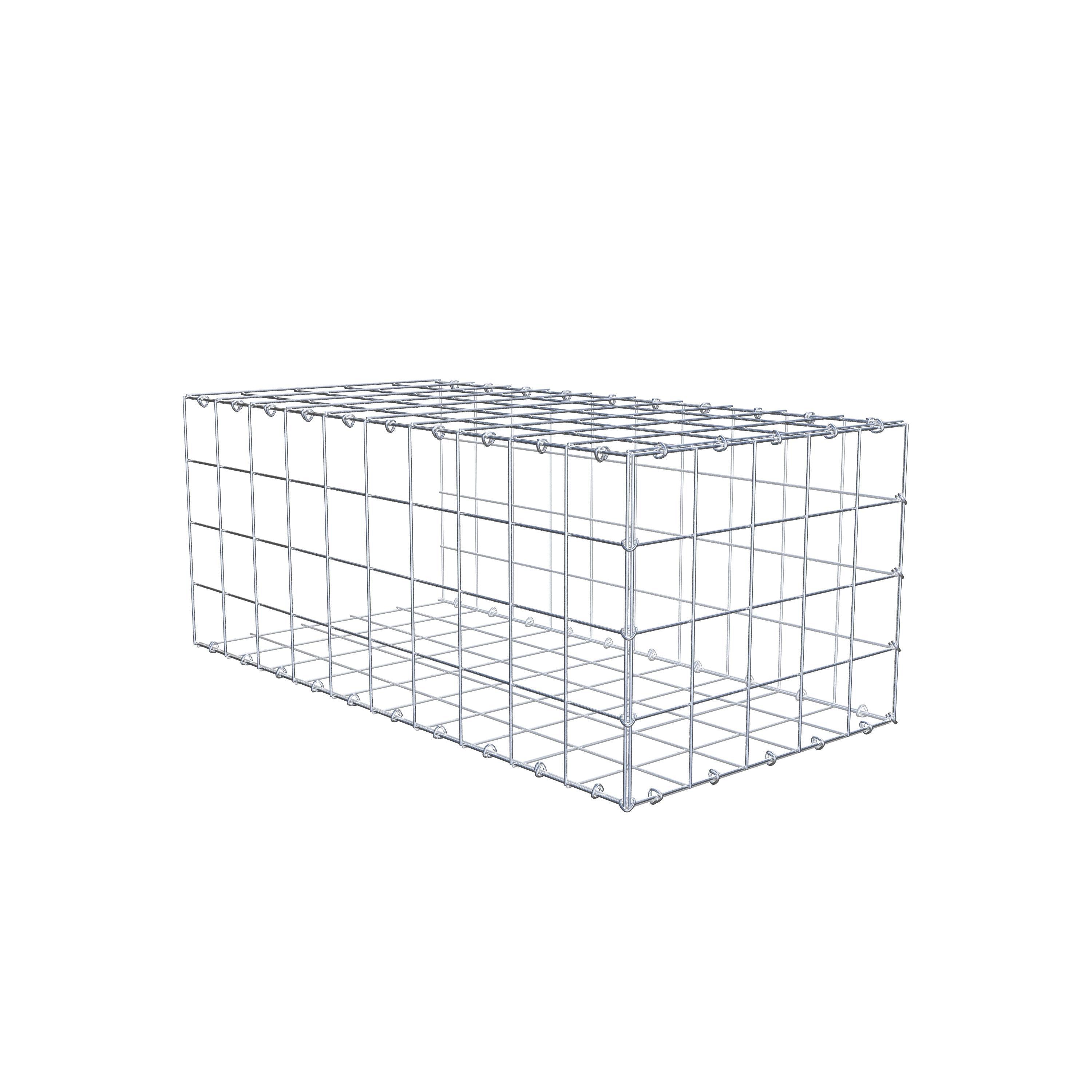Gavión complementario de tipo 2 100 cm x 40 cm x 50 cm (L x A x P), malla 10 cm x 10 cm, anillo en C