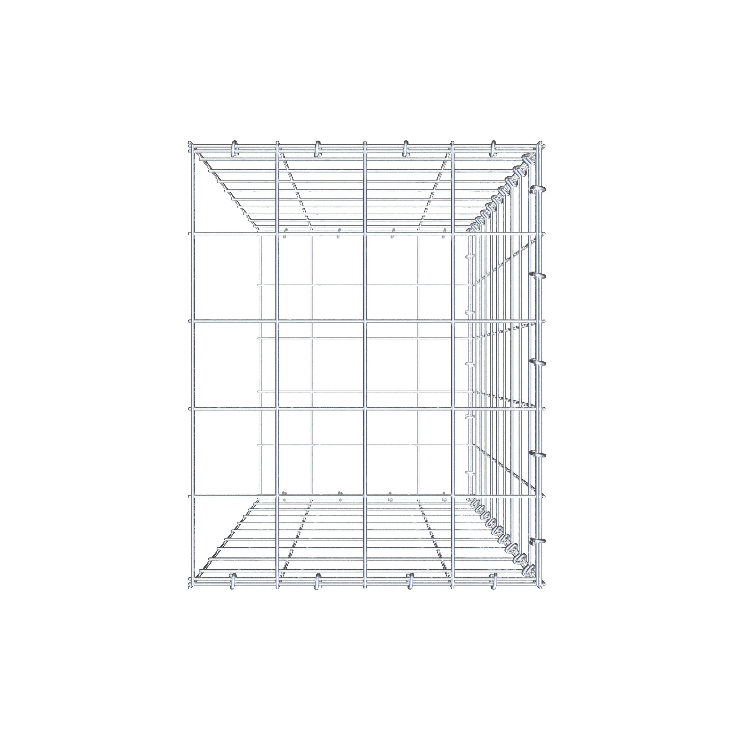 Gavión complementario de tipo 2 100 cm x 40 cm x 50 cm (L x A x P), malla 10 cm x 10 cm, anillo en C