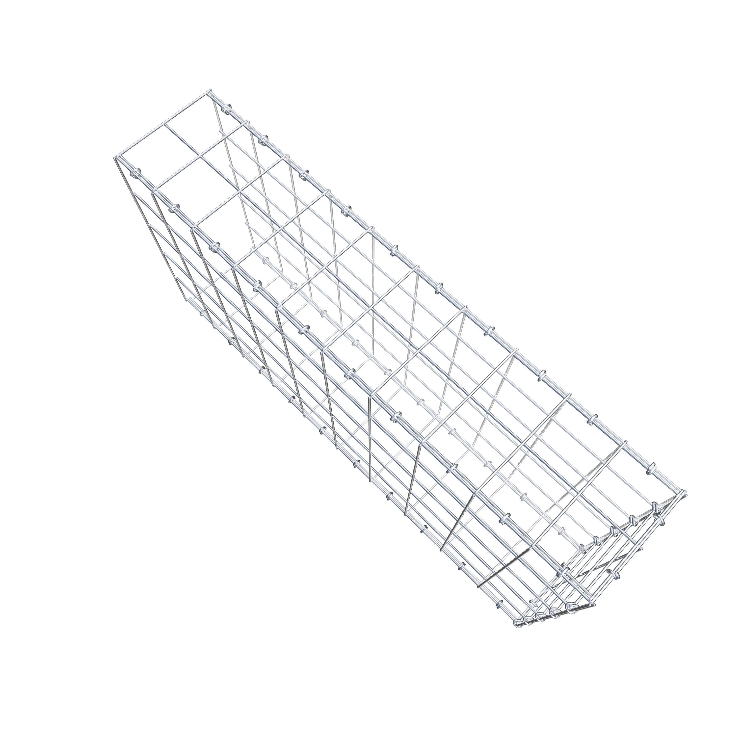 Gavión complementario de tipo 2 100 cm x 50 cm x 20 cm (L x A x P), malla 10 cm x 10 cm, anillo en C