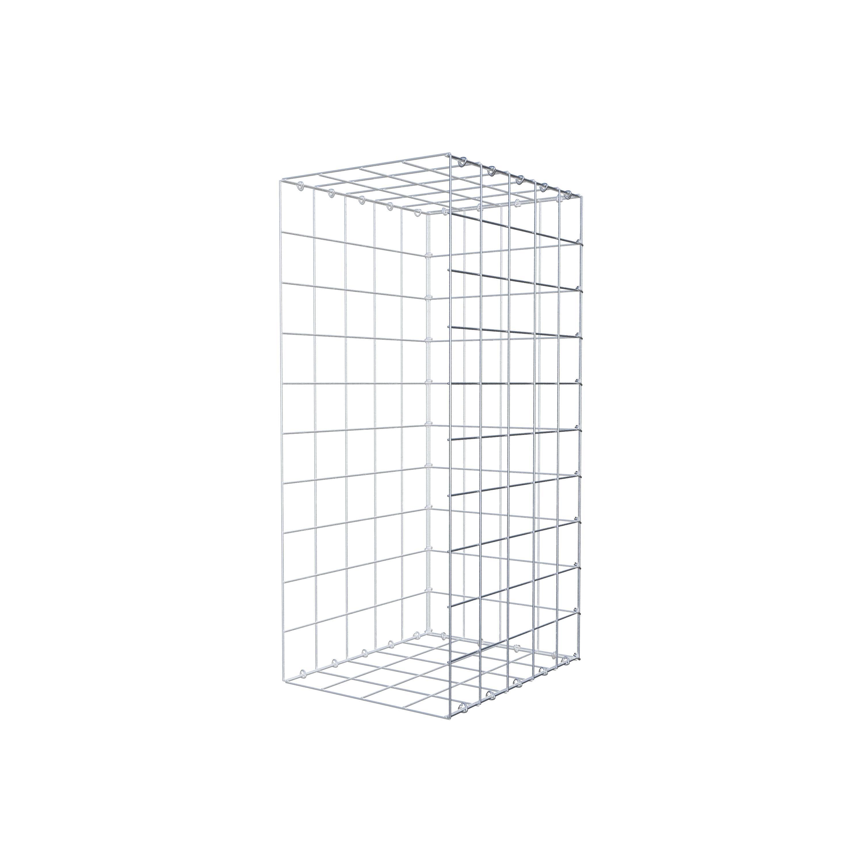 Gabion monté type 2 100 cm x 50 cm x 40 cm (L x H x P), maillage 10 cm x 10 cm, anneau en C