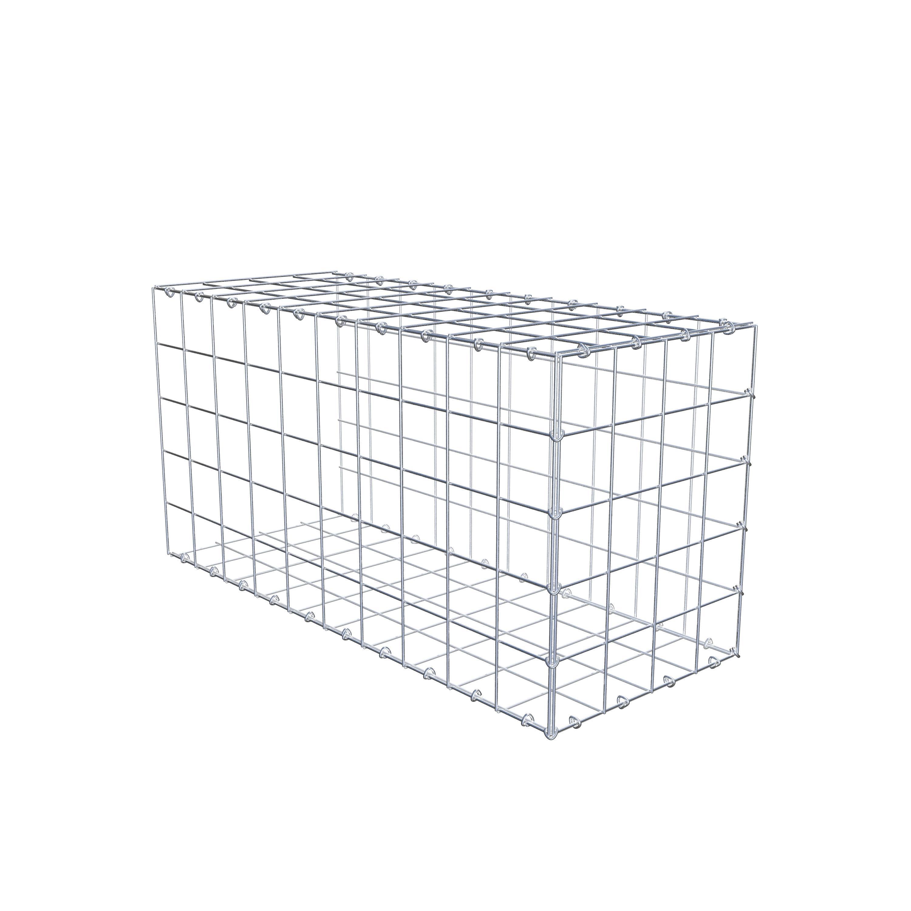 Gabion monté type 2 100 cm x 50 cm x 40 cm (L x H x P), maillage 10 cm x 10 cm, anneau en C