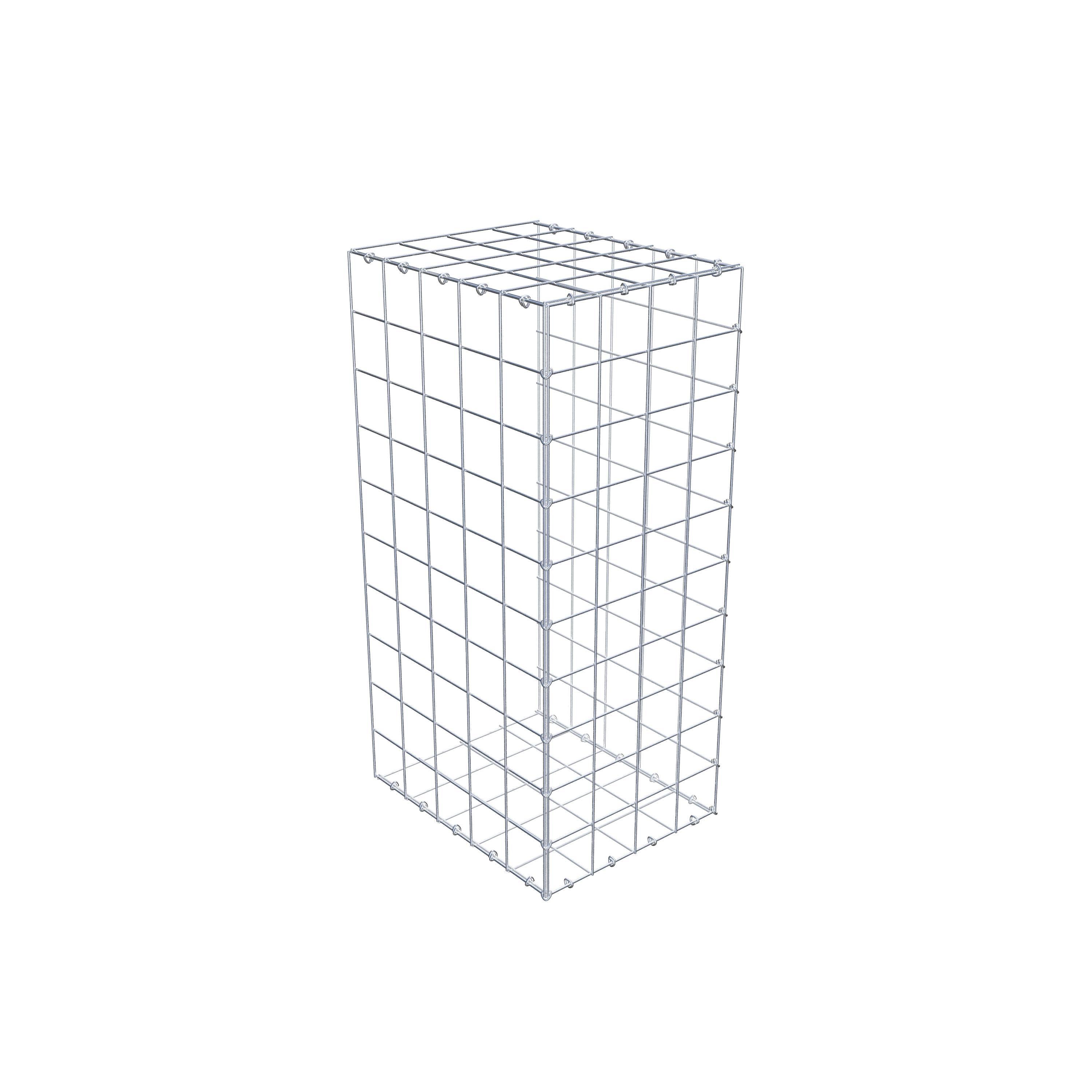 Gabion monté type 2 100 cm x 50 cm x 40 cm (L x H x P), maillage 10 cm x 10 cm, anneau en C