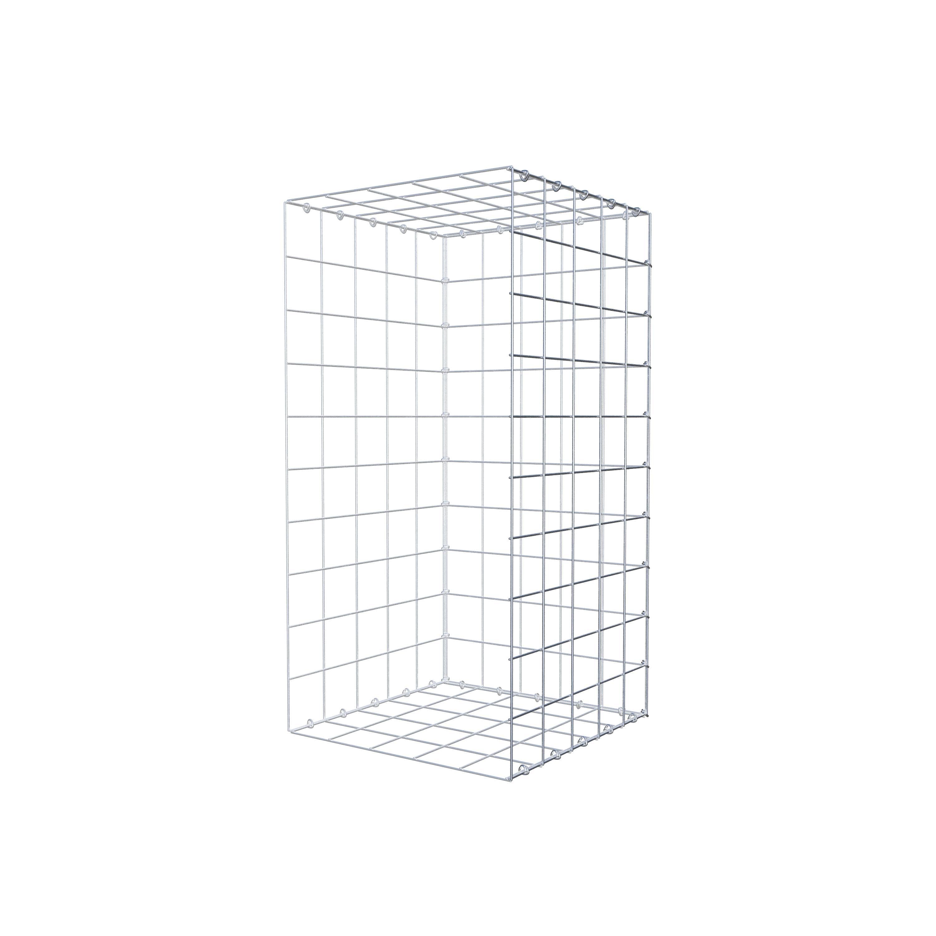 Gabion monté type 2 100 cm x 50 cm x 50 cm (L x H x P), maillage 10 cm x 10 cm, anneau en C