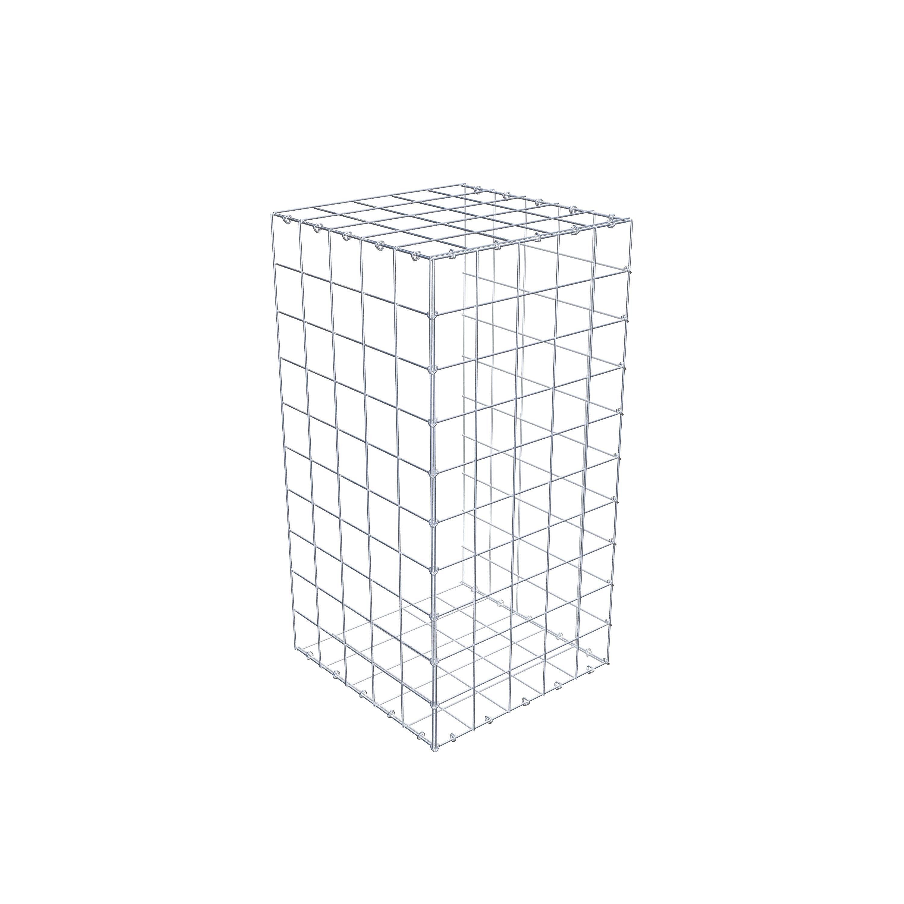 Gabion monté type 2 100 cm x 50 cm x 50 cm (L x H x P), maillage 10 cm x 10 cm, anneau en C