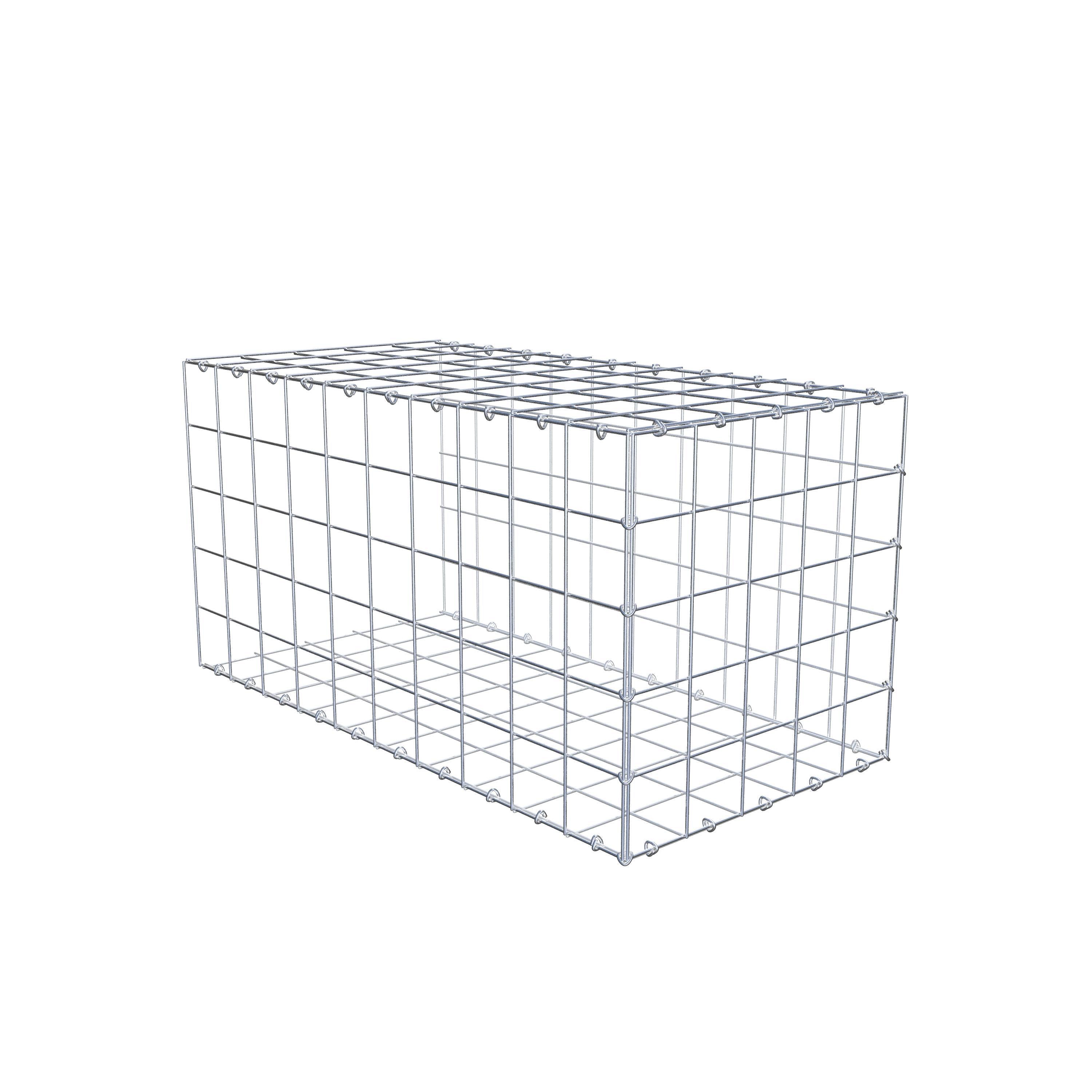 Gabion monté type 2 100 cm x 50 cm x 50 cm (L x H x P), maillage 10 cm x 10 cm, anneau en C