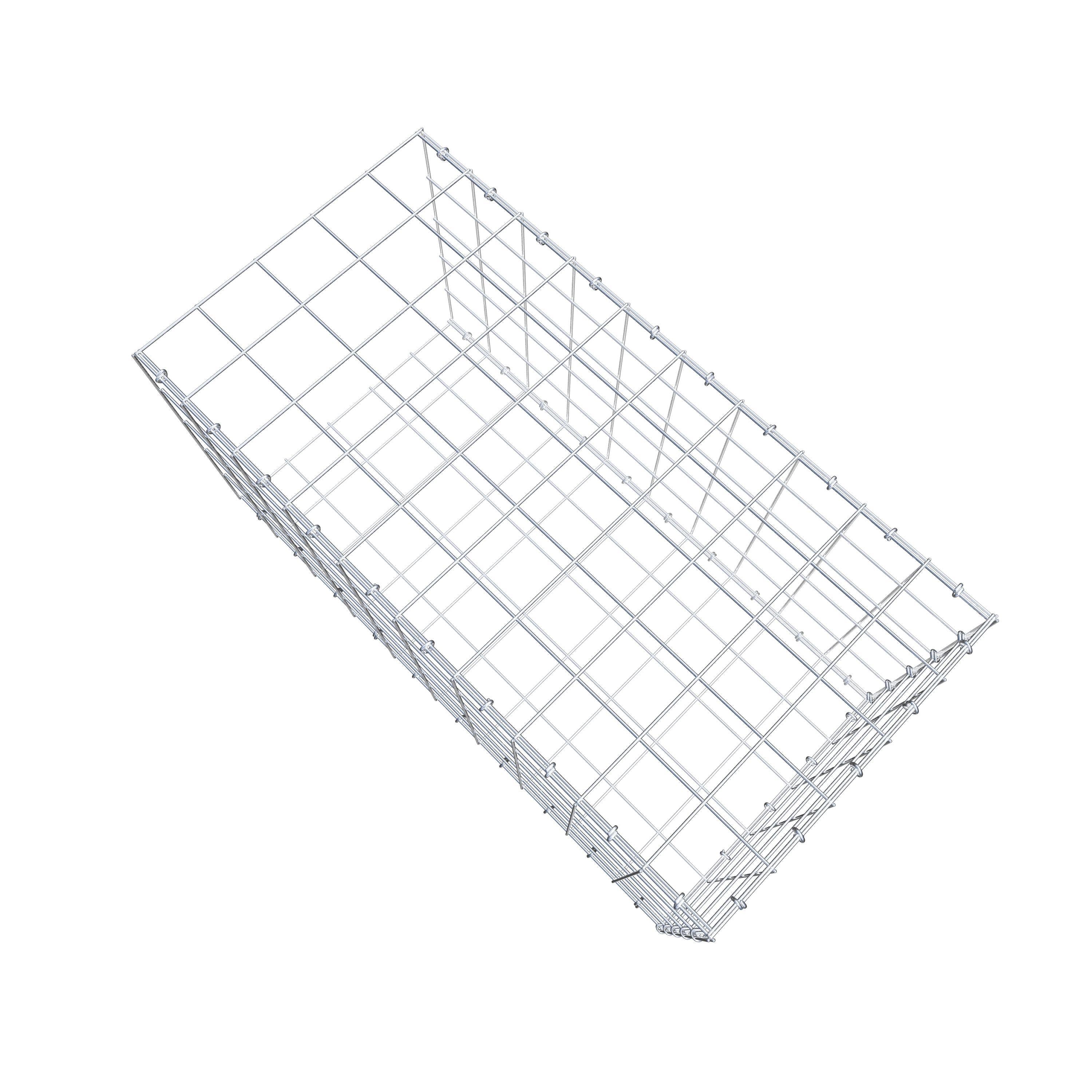 Gabion monté type 2 100 cm x 50 cm x 50 cm (L x H x P), maillage 10 cm x 10 cm, anneau en C