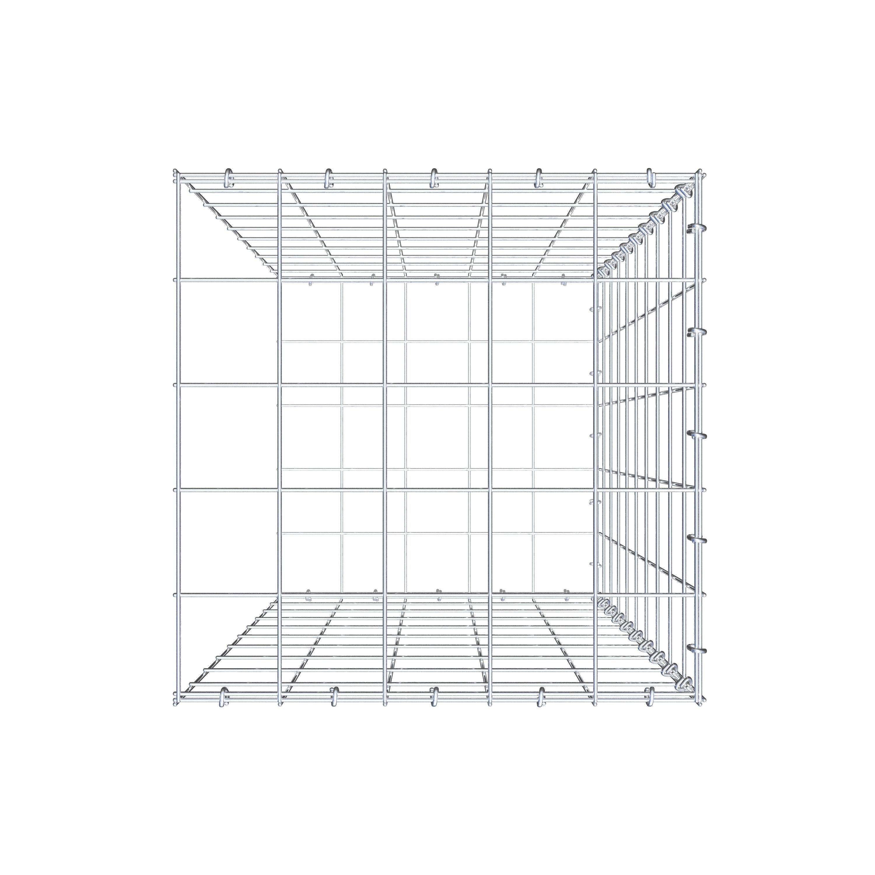 Gabion monté type 2 100 cm x 50 cm x 50 cm (L x H x P), maillage 10 cm x 10 cm, anneau en C