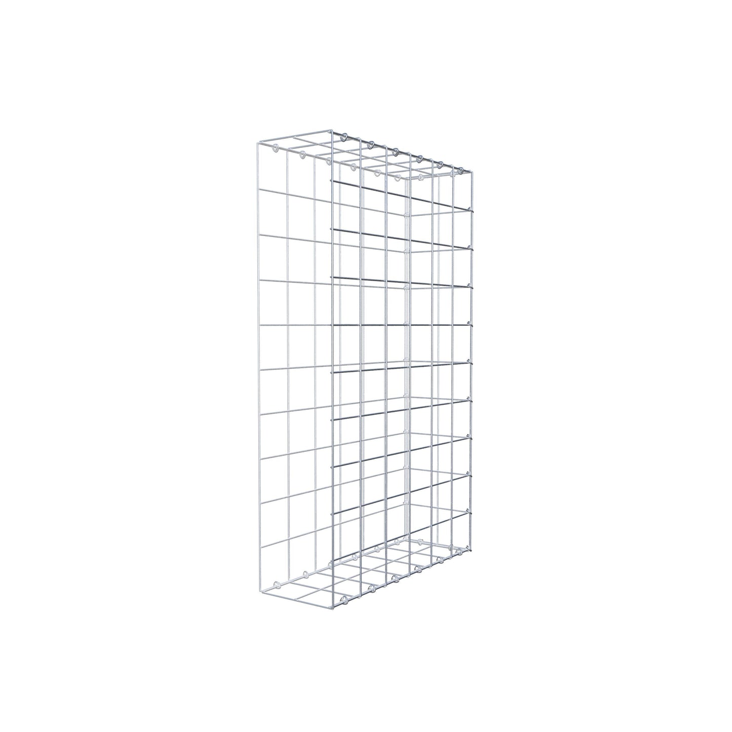 Typ 2 påbyggnadsgabion 100 cm x 60 cm x 20 cm (L x H x D), maskstorlek 10 cm x 10 cm, C-ring