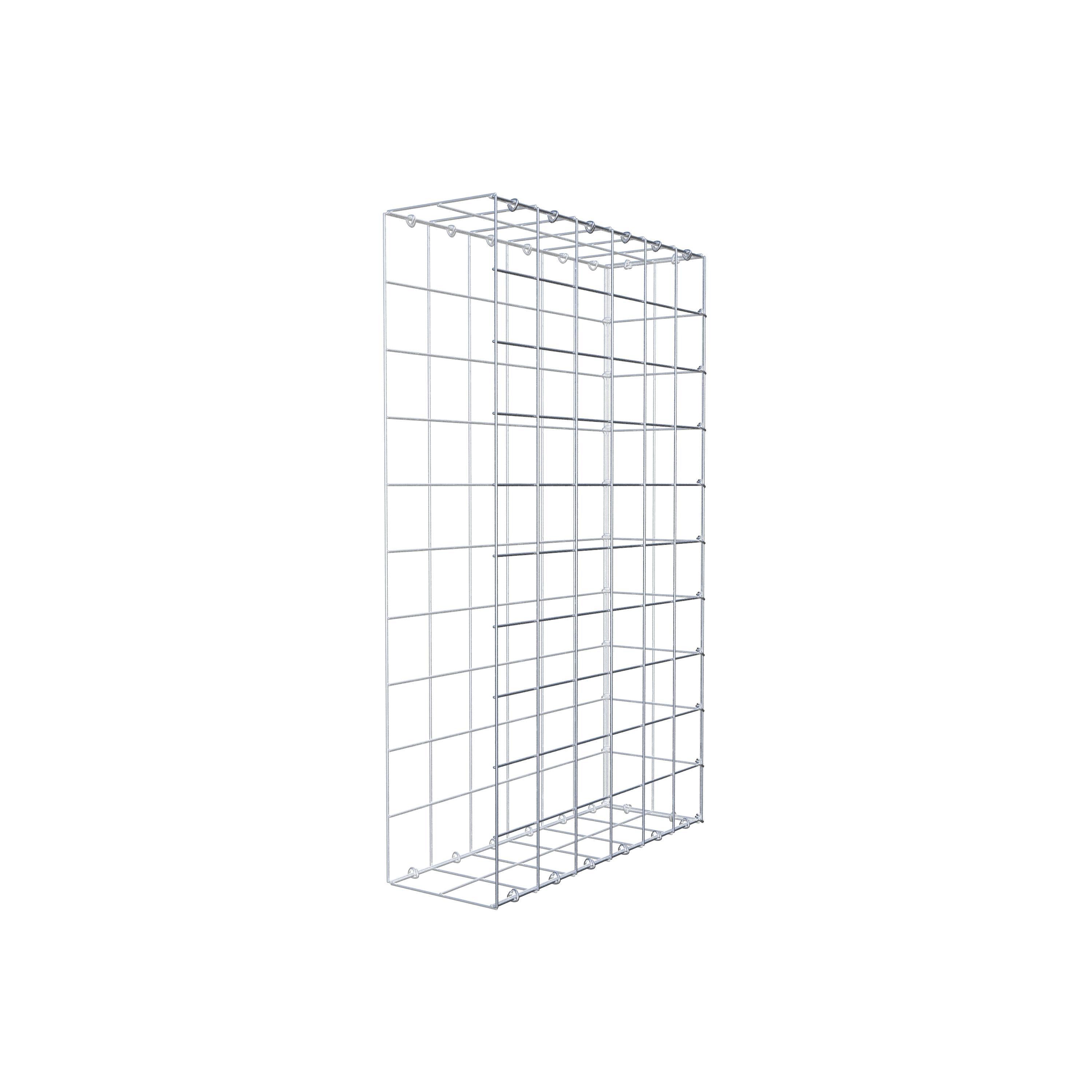 Gabion monté type 2 100 cm x 60 cm x 20 cm (L x H x P), maillage 10 cm x 10 cm, anneau en C