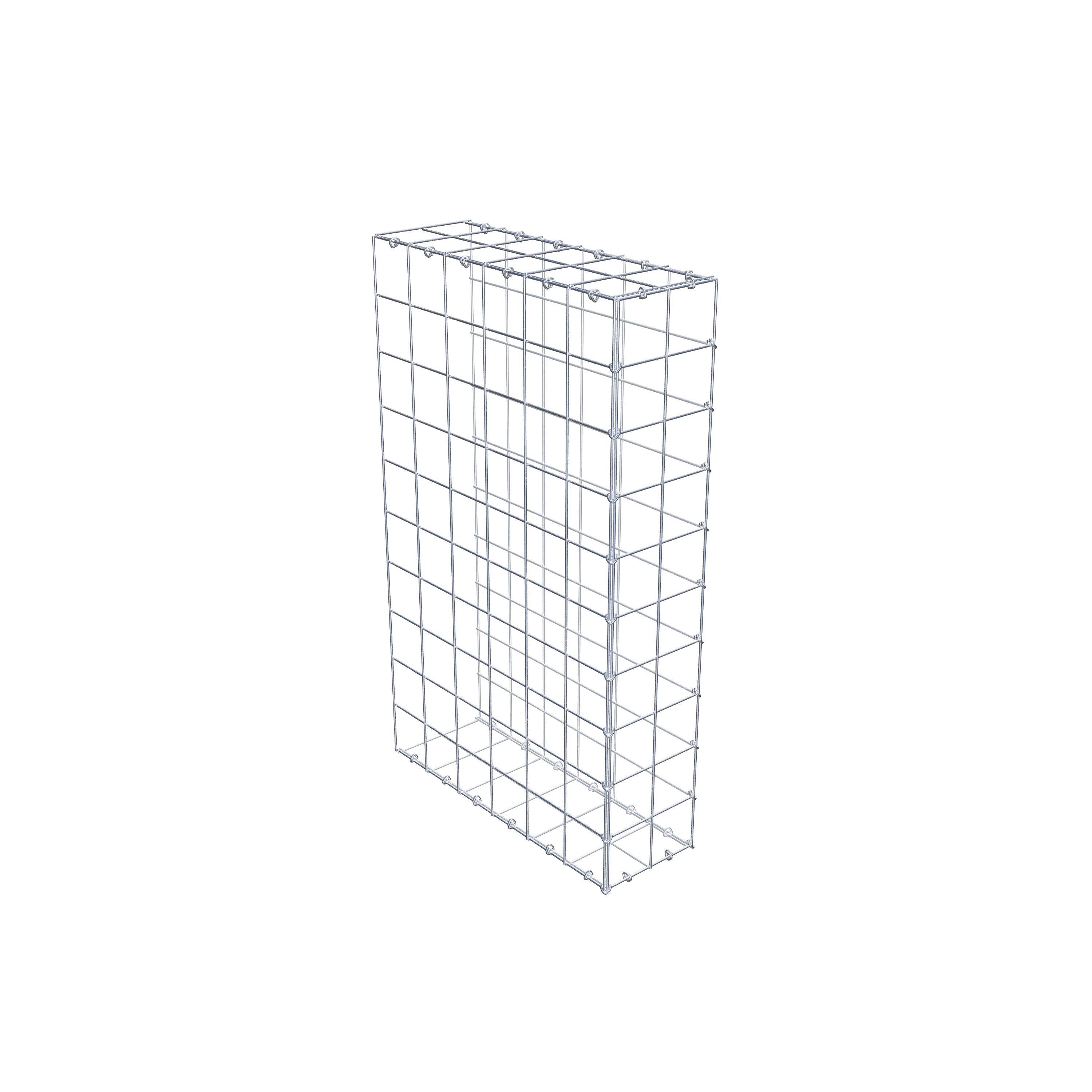 Gabion monté type 2 100 cm x 60 cm x 20 cm (L x H x P), maillage 10 cm x 10 cm, anneau en C