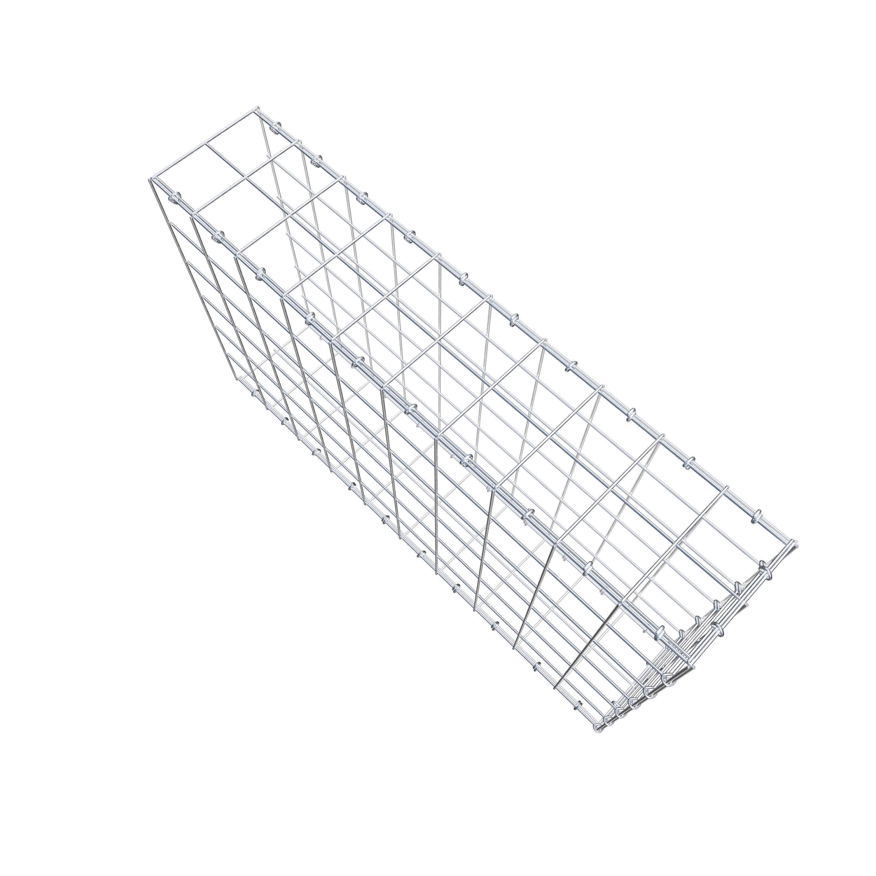 Gabion monté type 2 100 cm x 60 cm x 20 cm (L x H x P), maillage 10 cm x 10 cm, anneau en C