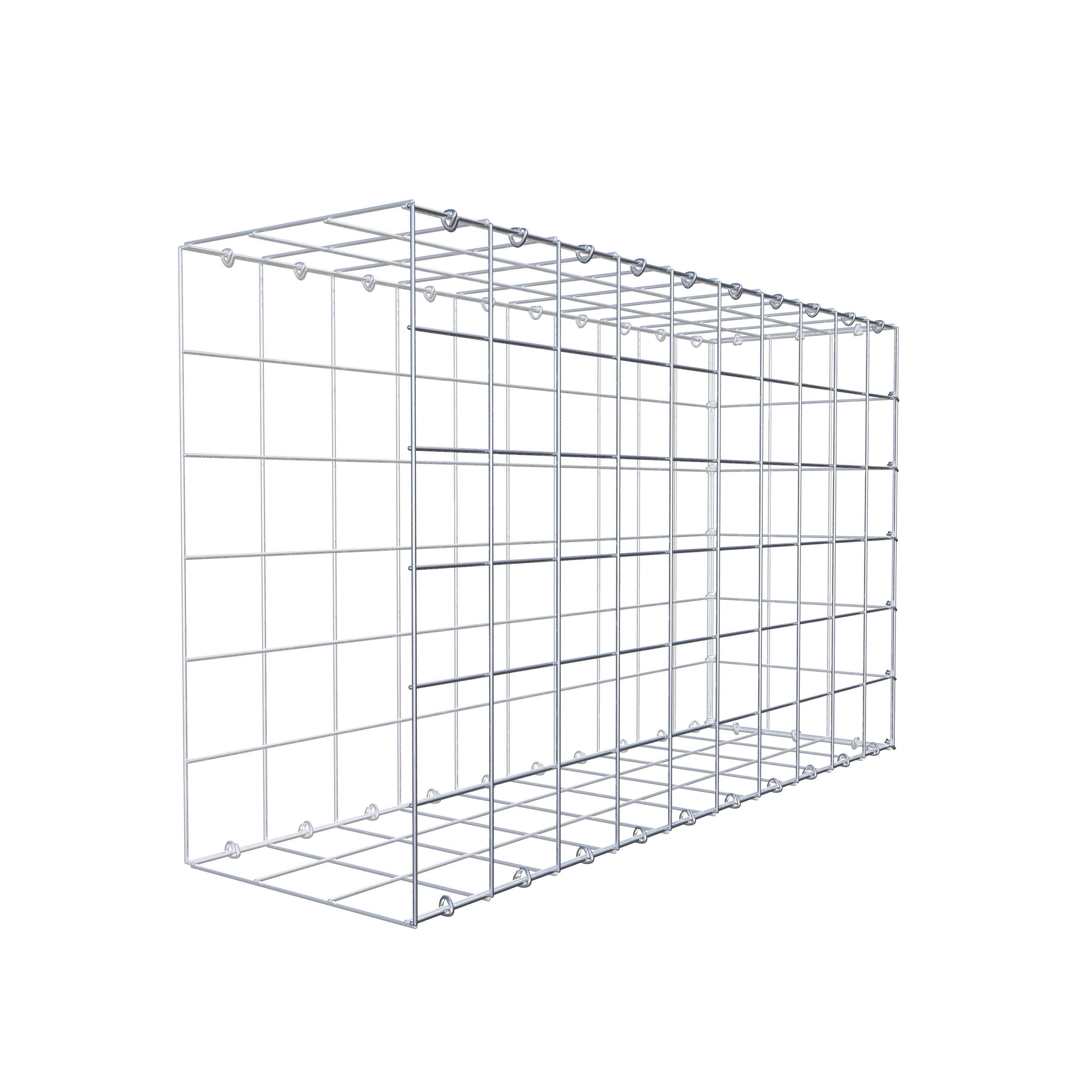 Gavión complementario de tipo 2 100 cm x 60 cm x 30 cm (largo x alto x fondo), malla 10 cm x 10 cm, anillo en C