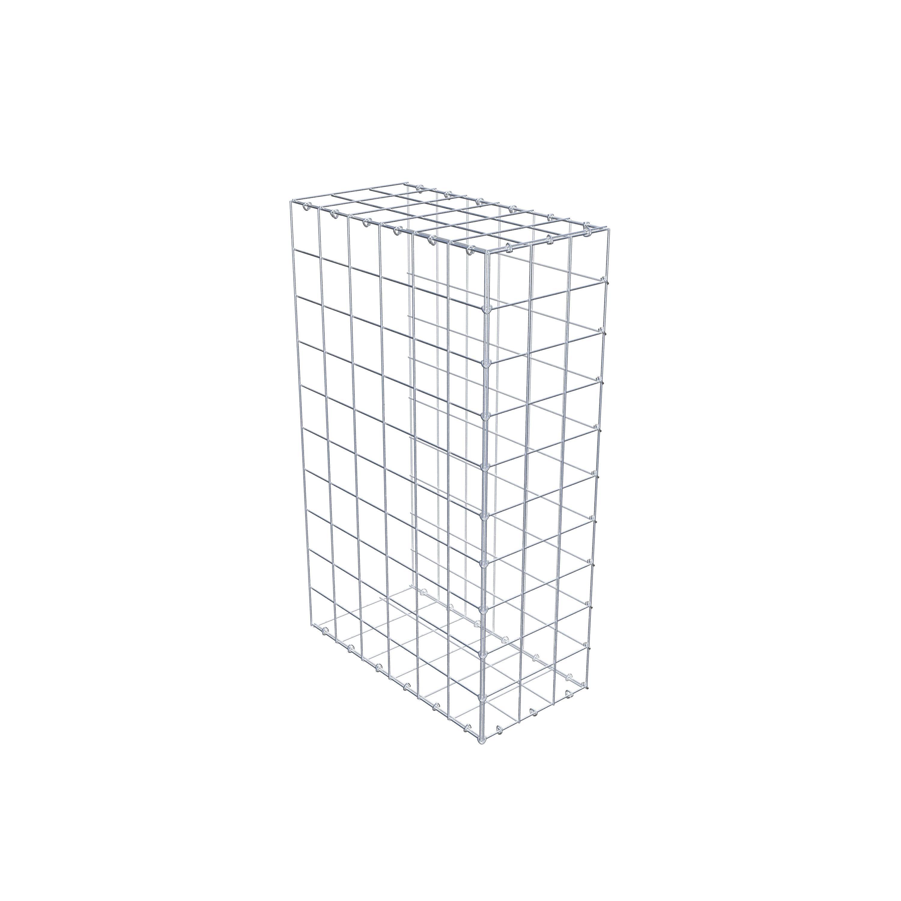 Gabion monté type 2 100 cm x 60 cm x 30 cm (L x H x P), maillage 10 cm x 10 cm, anneau en C