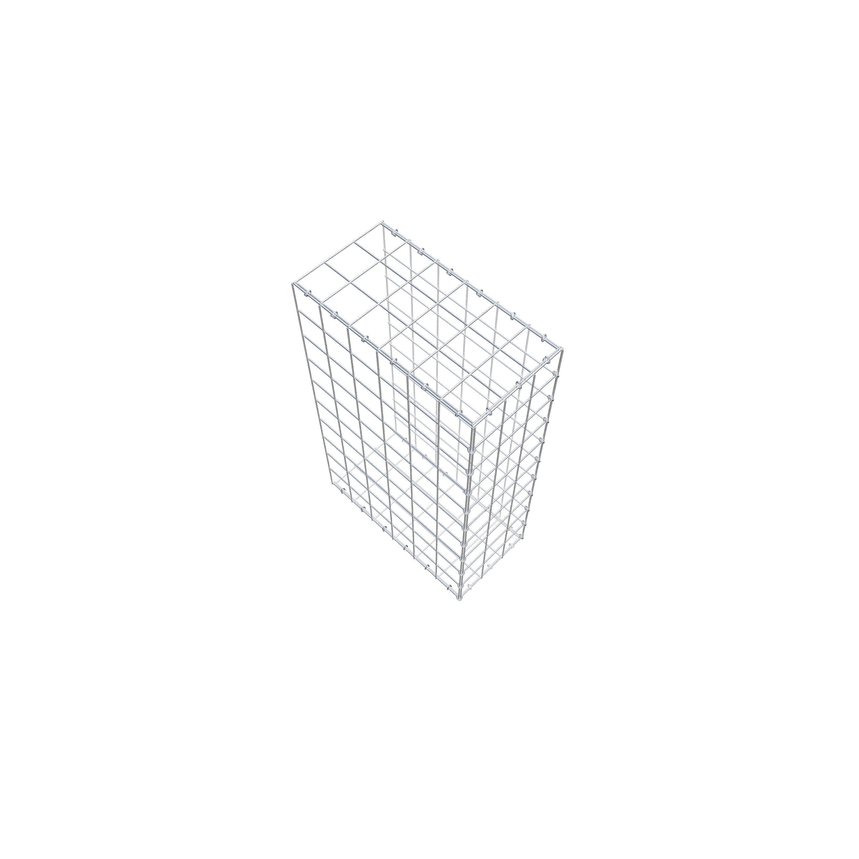 Gabion monté type 2 100 cm x 60 cm x 30 cm (L x H x P), maillage 10 cm x 10 cm, anneau en C