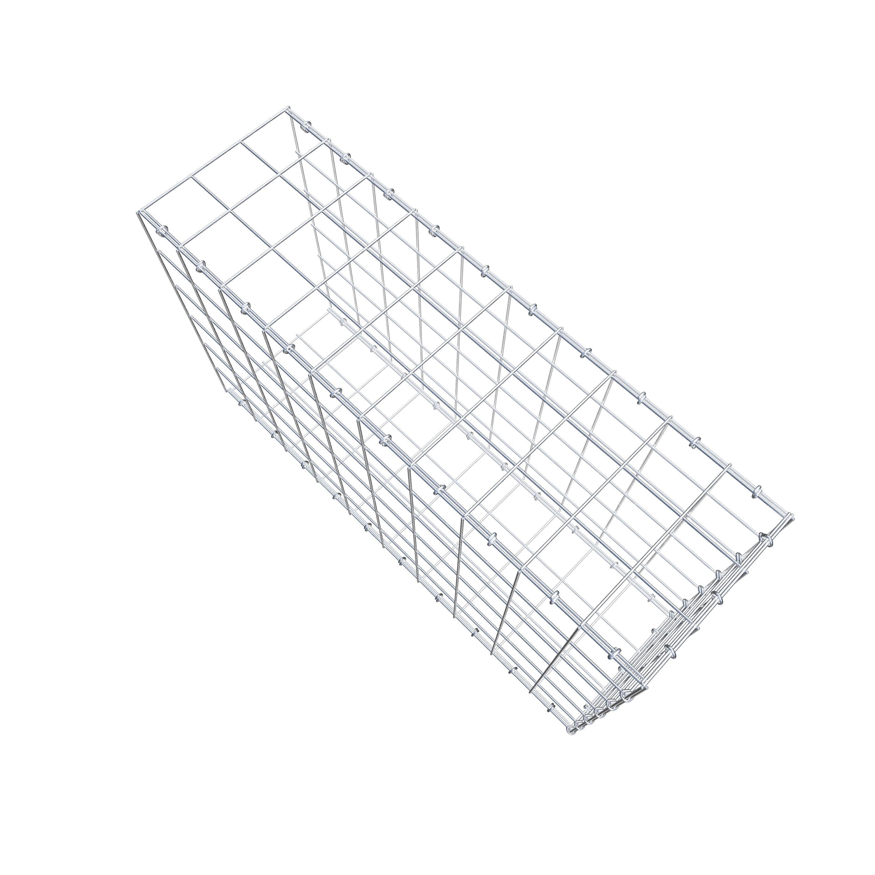 Gabion monté type 2 100 cm x 60 cm x 30 cm (L x H x P), maillage 10 cm x 10 cm, anneau en C