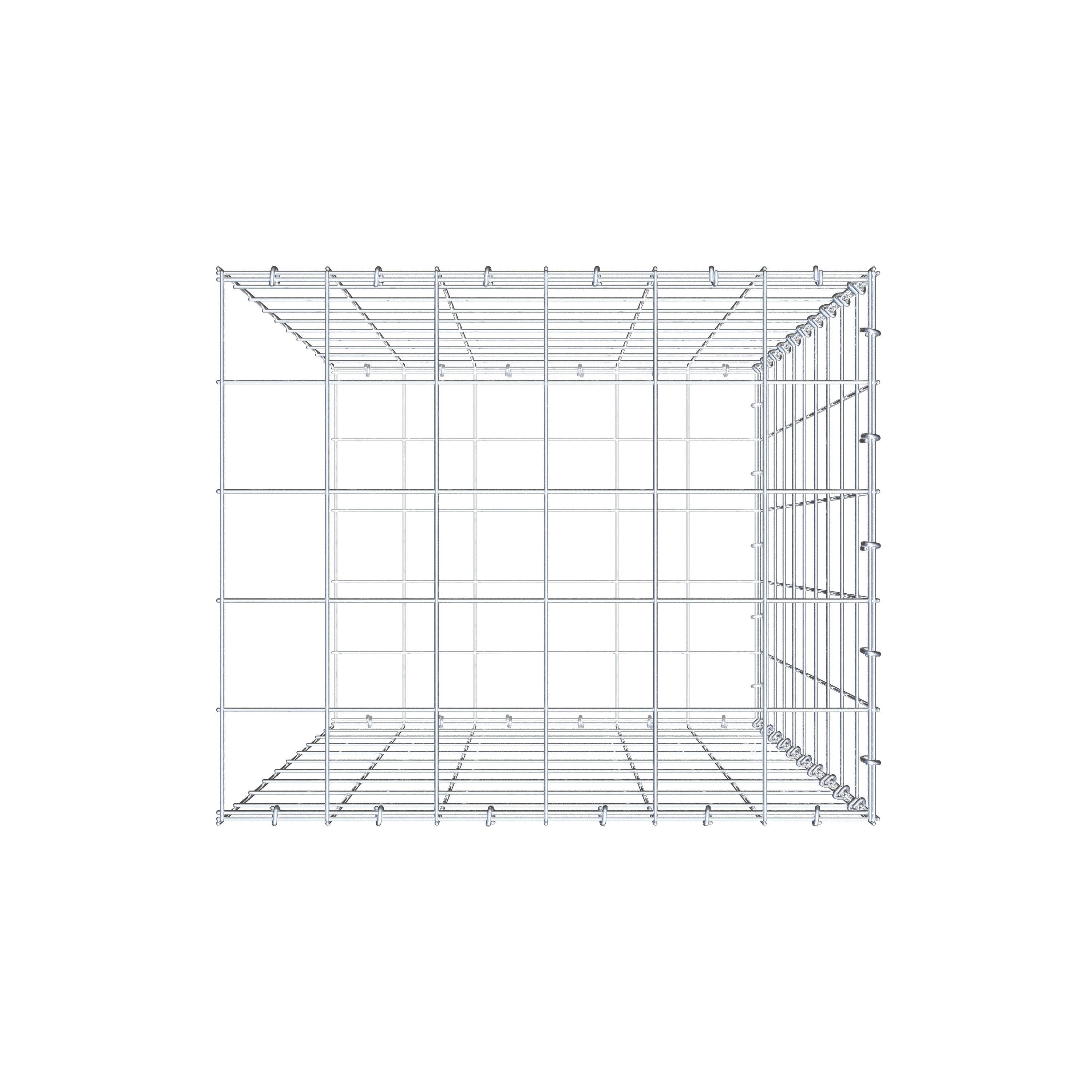 Anbaugabione Typ 2 100 cm x 60 cm x 50 cm (L x H x T), Maschenweite 10 cm x 10 cm, C-Ring