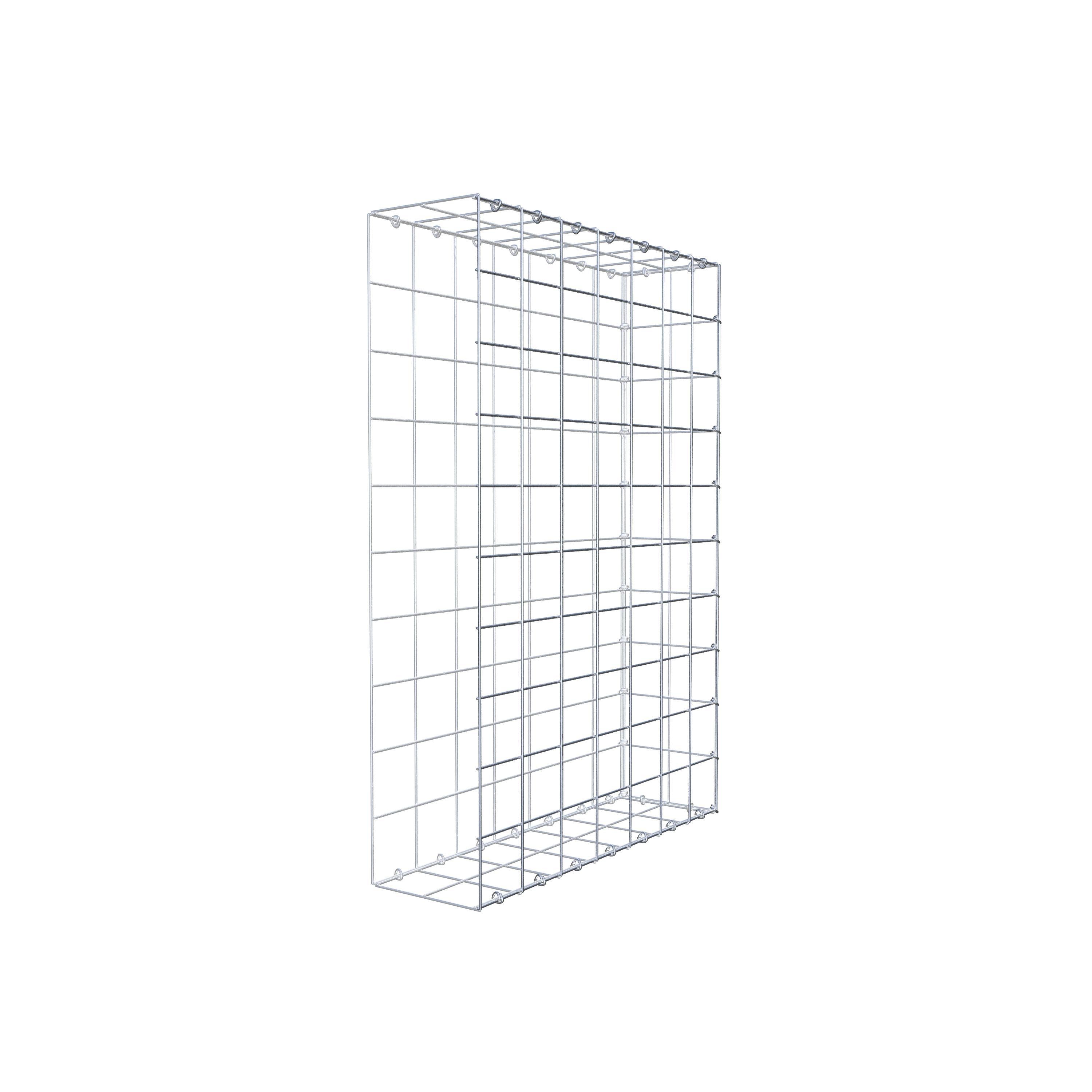 Gabion monté type 2 100 cm x 70 cm x 20 cm (L x H x P), maillage 10 cm x 10 cm, anneau en C