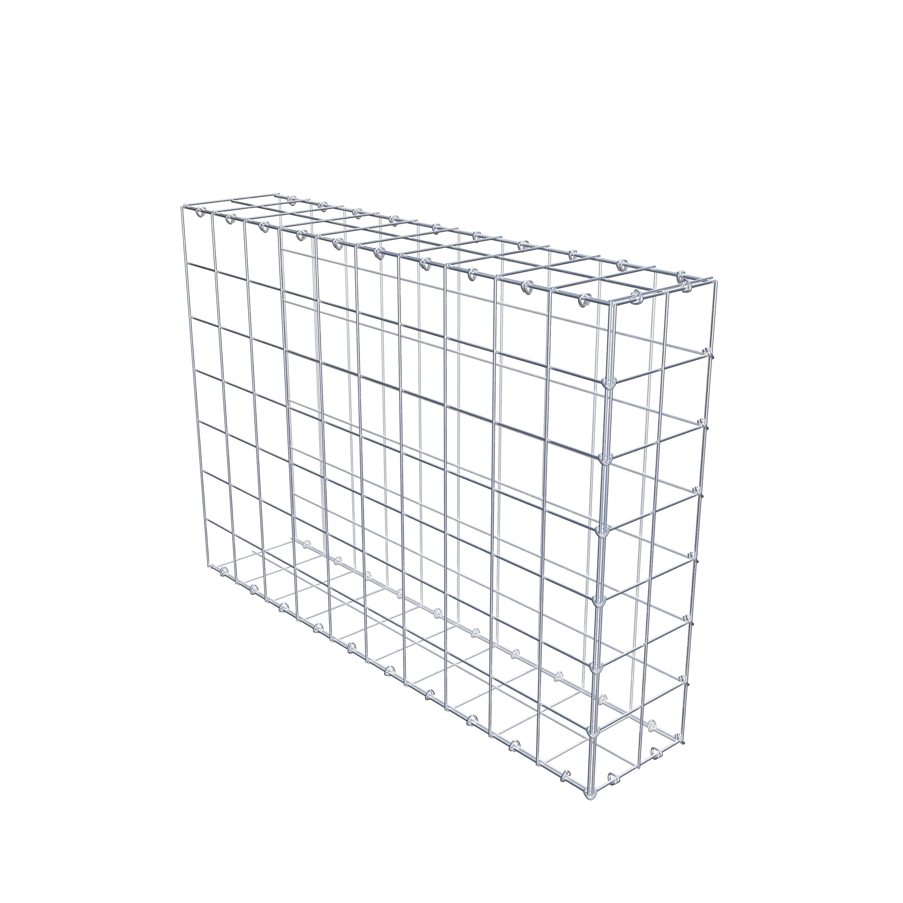 Gabion monté type 2 100 cm x 70 cm x 20 cm (L x H x P), maillage 10 cm x 10 cm, anneau en C