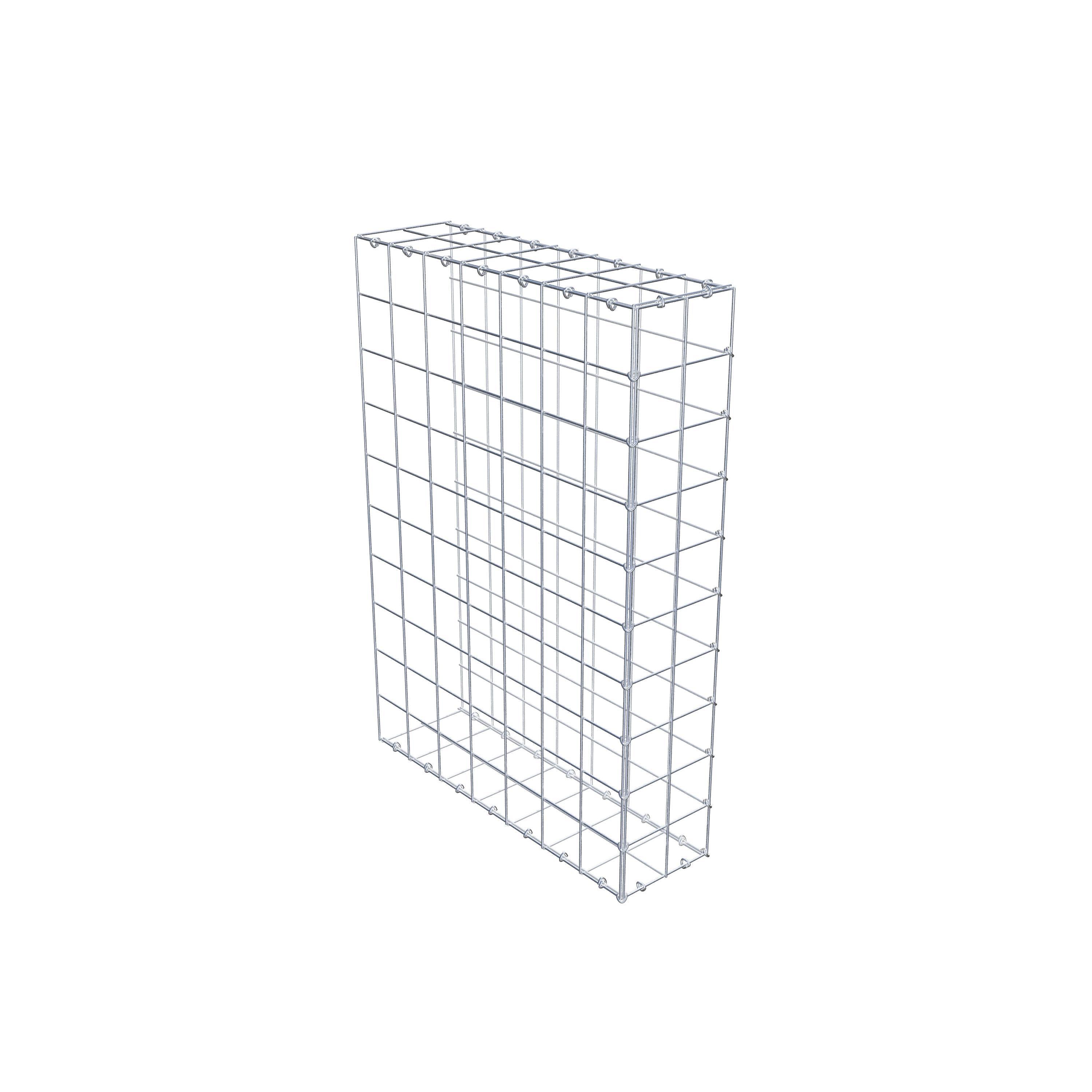 Gabion monté type 2 100 cm x 70 cm x 20 cm (L x H x P), maillage 10 cm x 10 cm, anneau en C