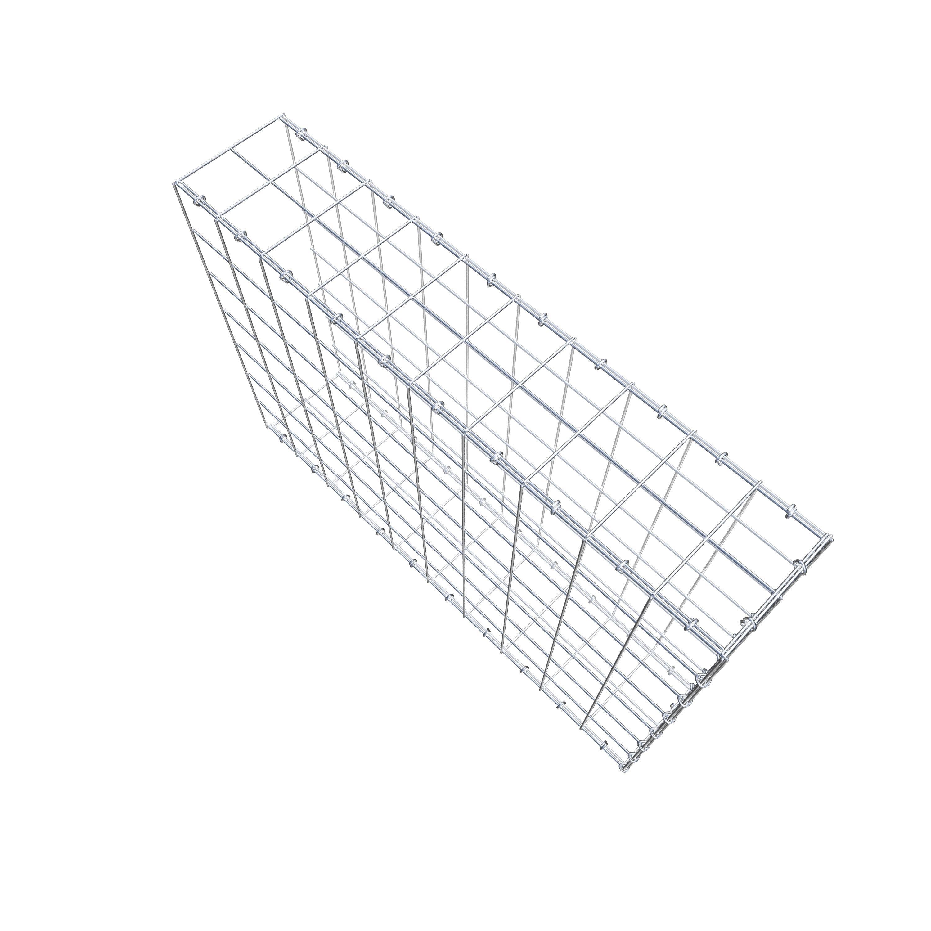 Gabion monté type 2 100 cm x 70 cm x 20 cm (L x H x P), maillage 10 cm x 10 cm, anneau en C