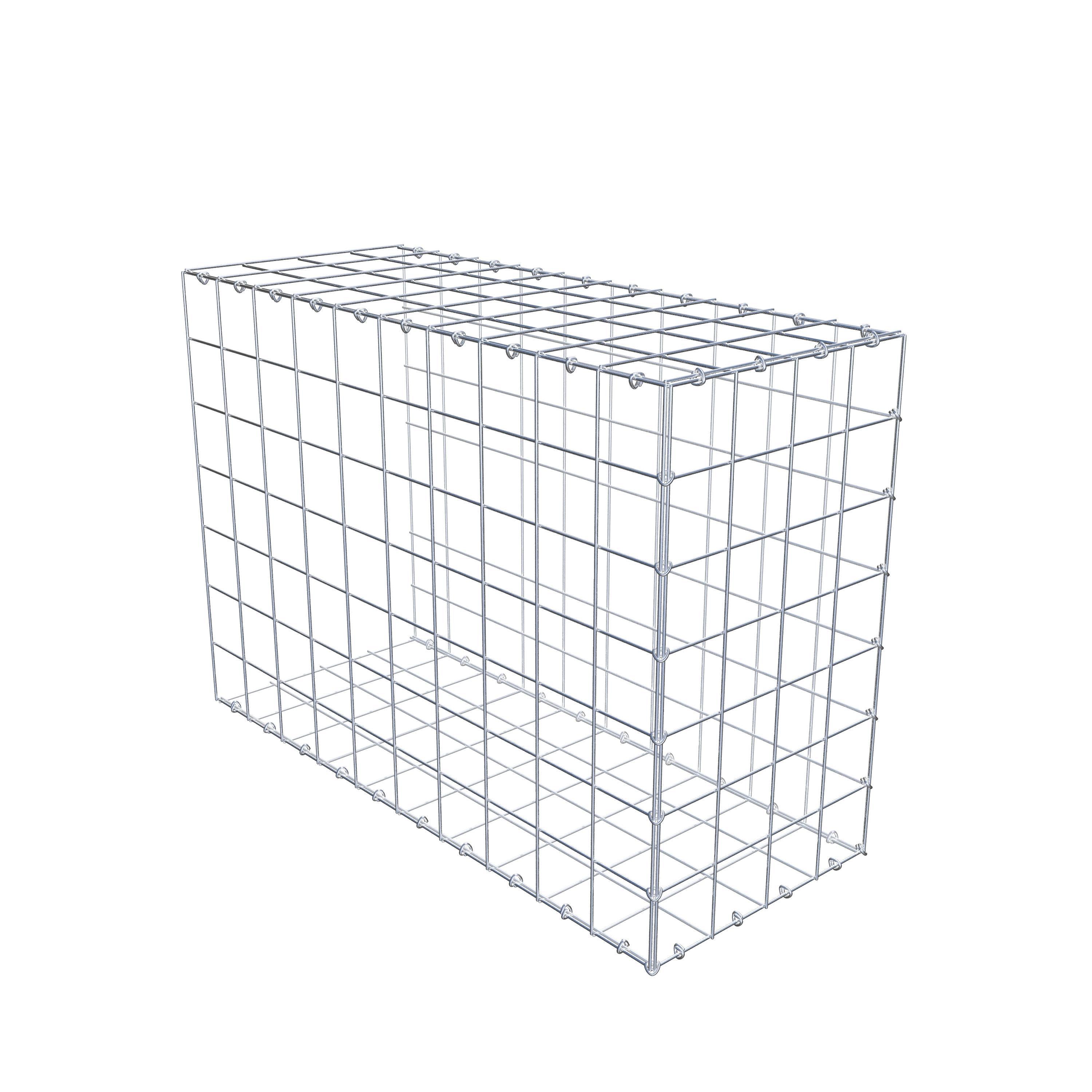 Gabion monté type 2 100 cm x 70 cm x 40 cm (L x H x P), maillage 10 cm x 10 cm, anneau en C