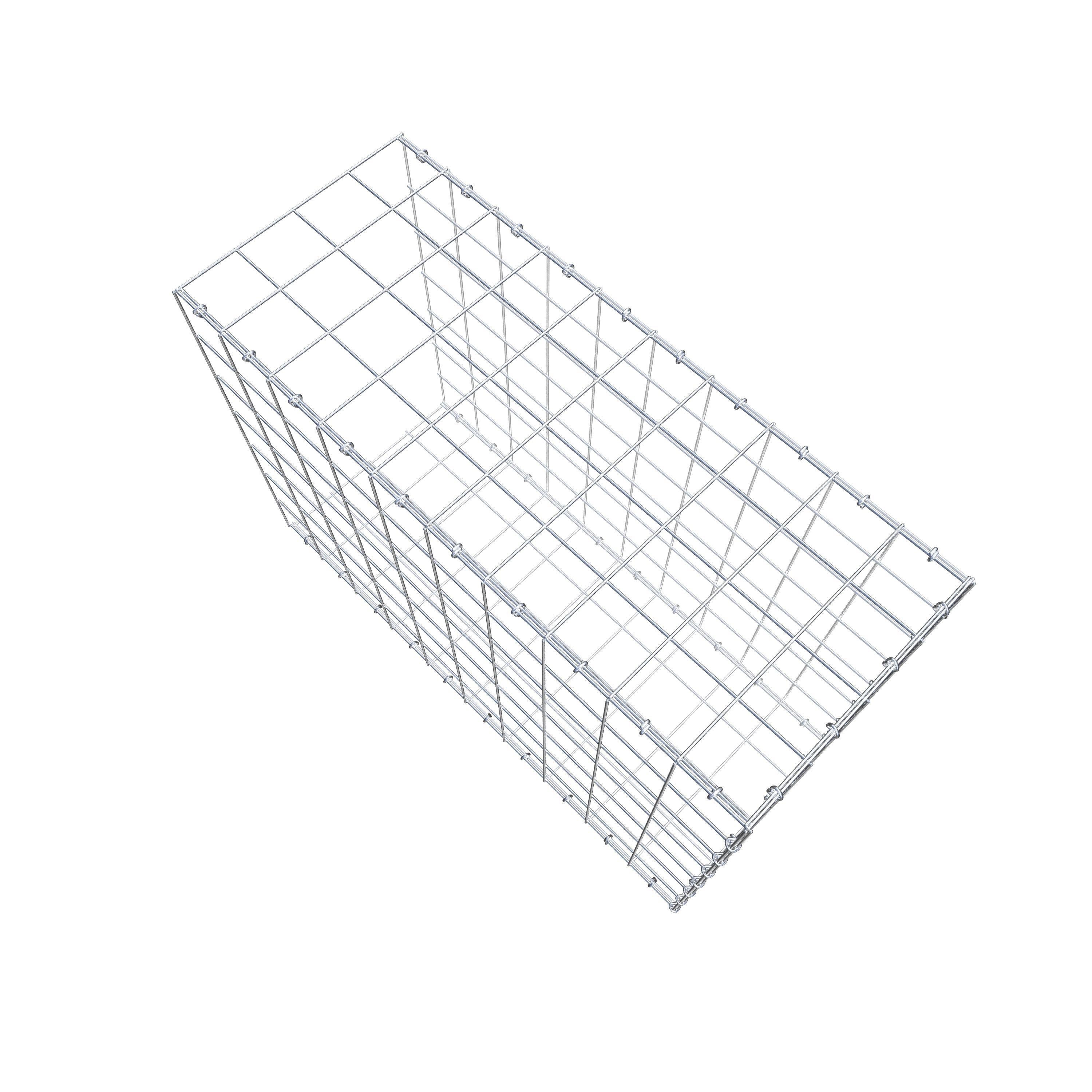 Gabion monté type 2 100 cm x 70 cm x 40 cm (L x H x P), maillage 10 cm x 10 cm, anneau en C