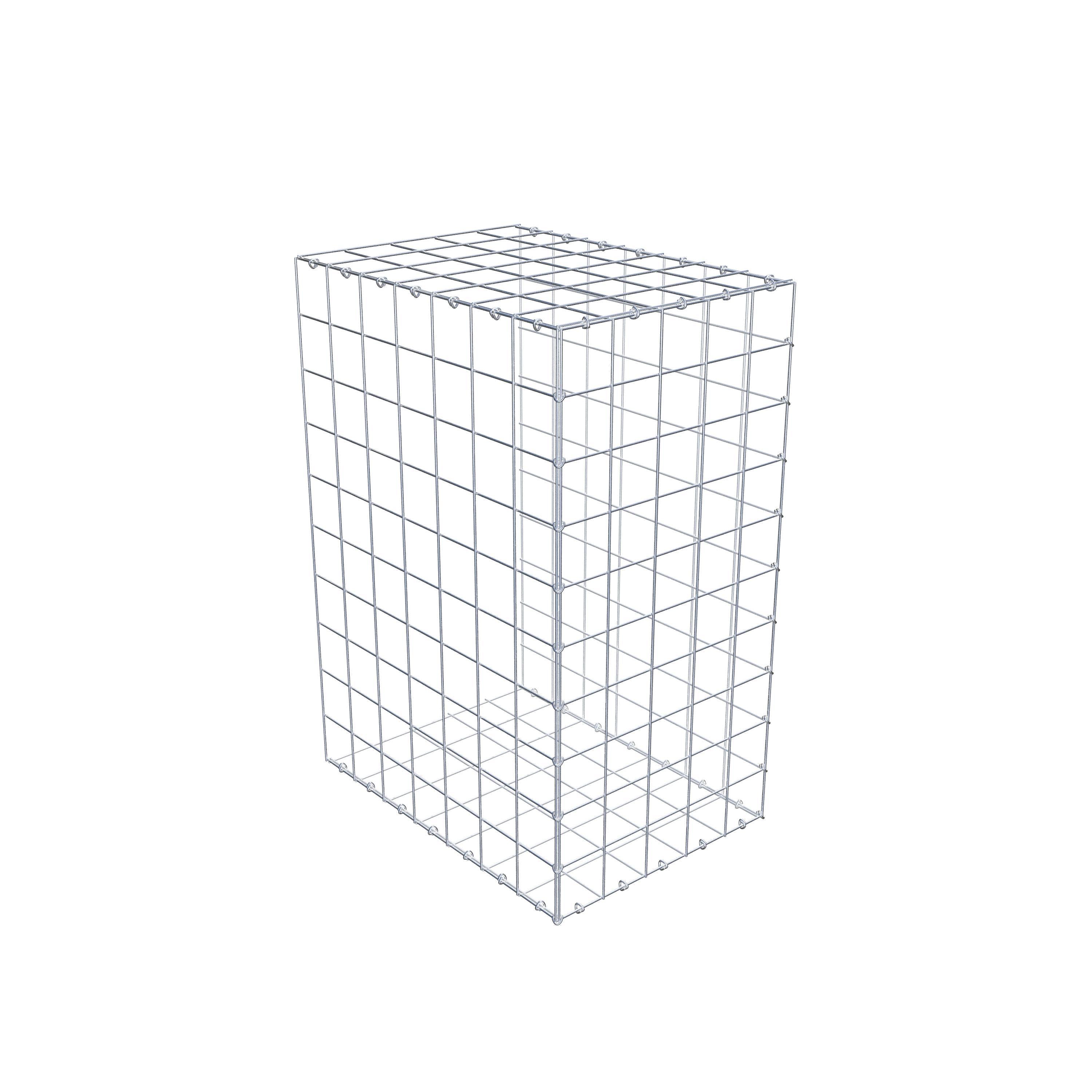 Gabion monté type 2 100 cm x 70 cm x 50 cm (L x H x P), maillage 10 cm x 10 cm, anneau en C