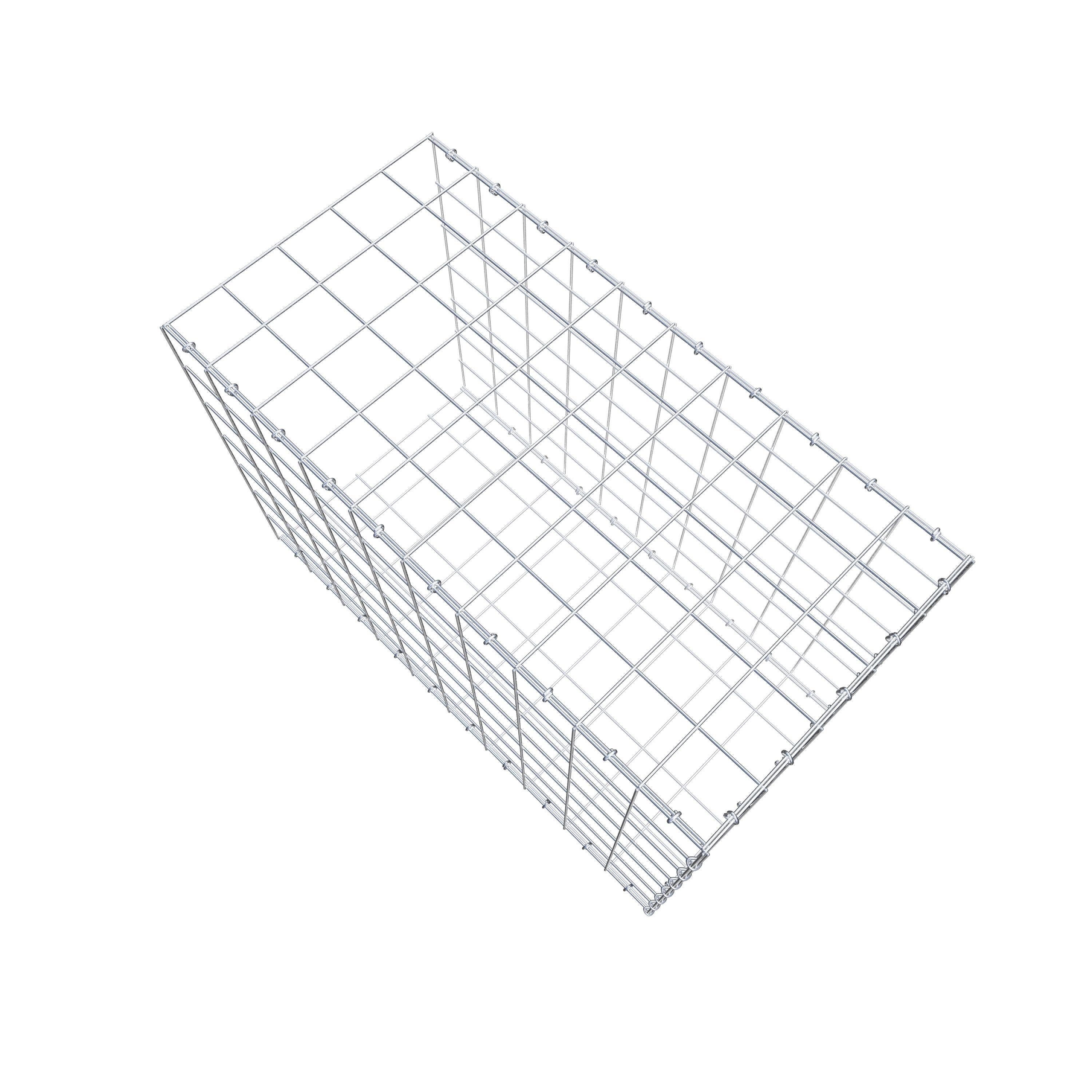 Gabion monté type 2 100 cm x 70 cm x 50 cm (L x H x P), maillage 10 cm x 10 cm, anneau en C