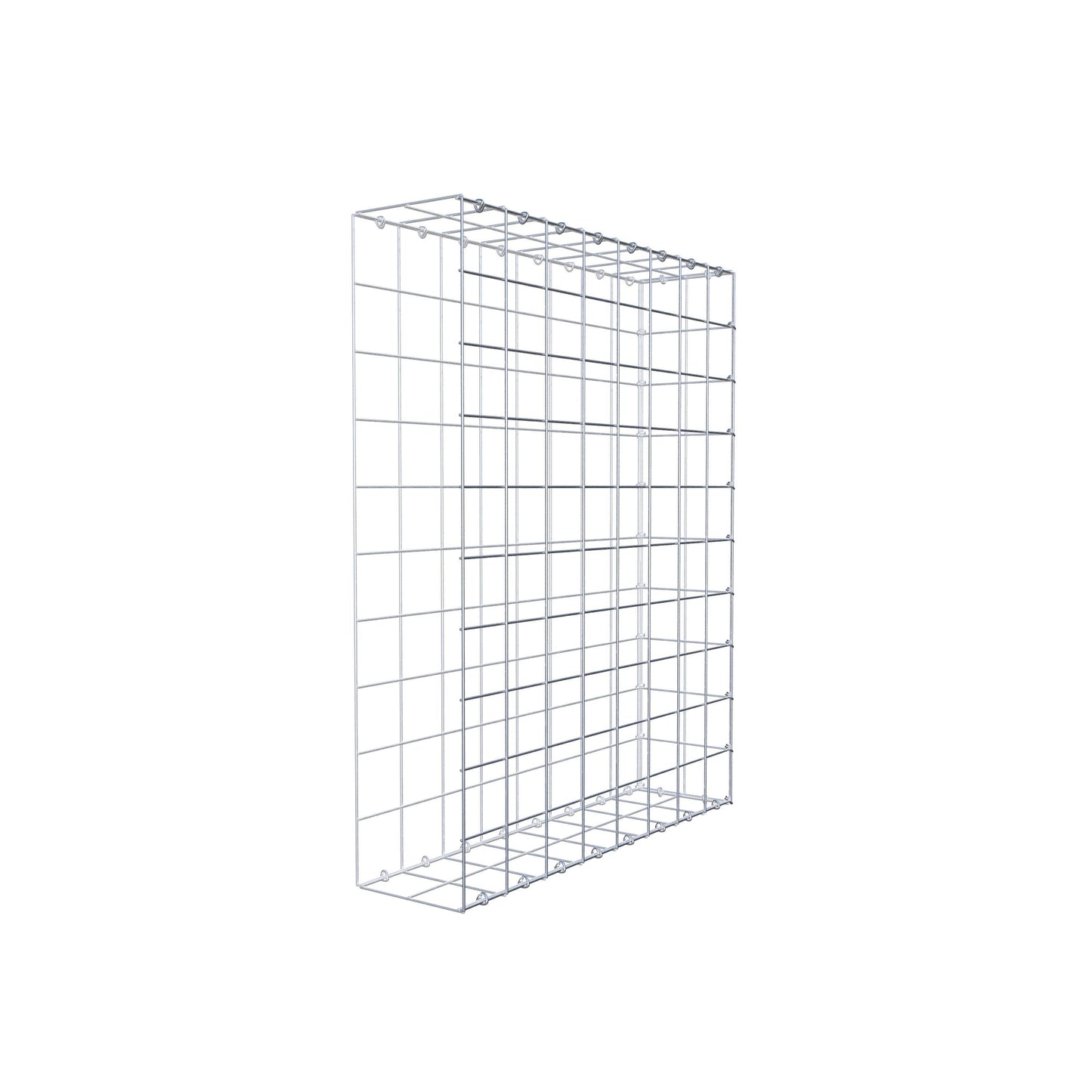 Typ 2 påbyggnadsgabion 100 cm x 80 cm x 20 cm (L x H x D), maskstorlek 10 cm x 10 cm, C-ring