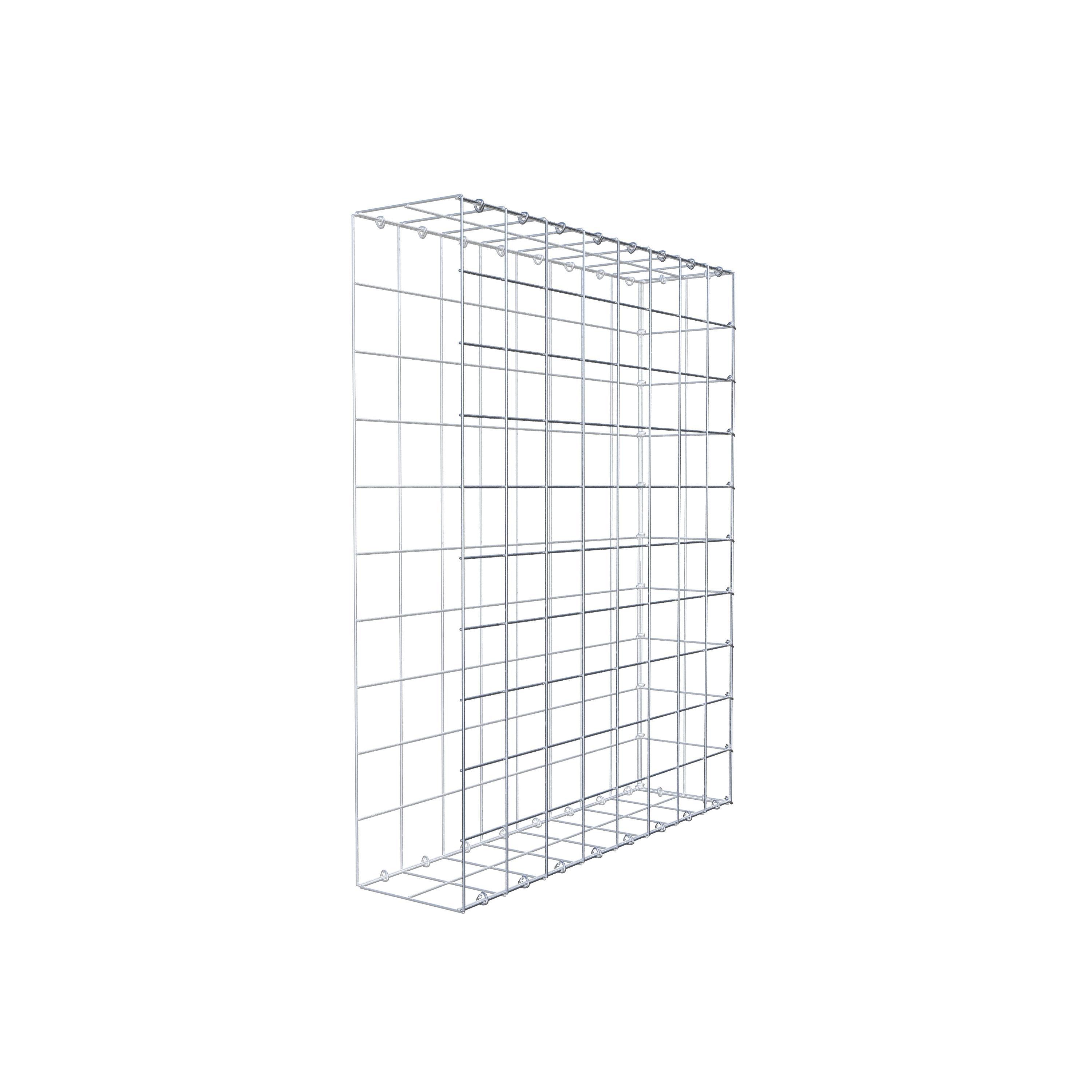 Gabion monté type 2 100 cm x 80 cm x 20 cm (L x H x P), maillage 10 cm x 10 cm, anneau en C