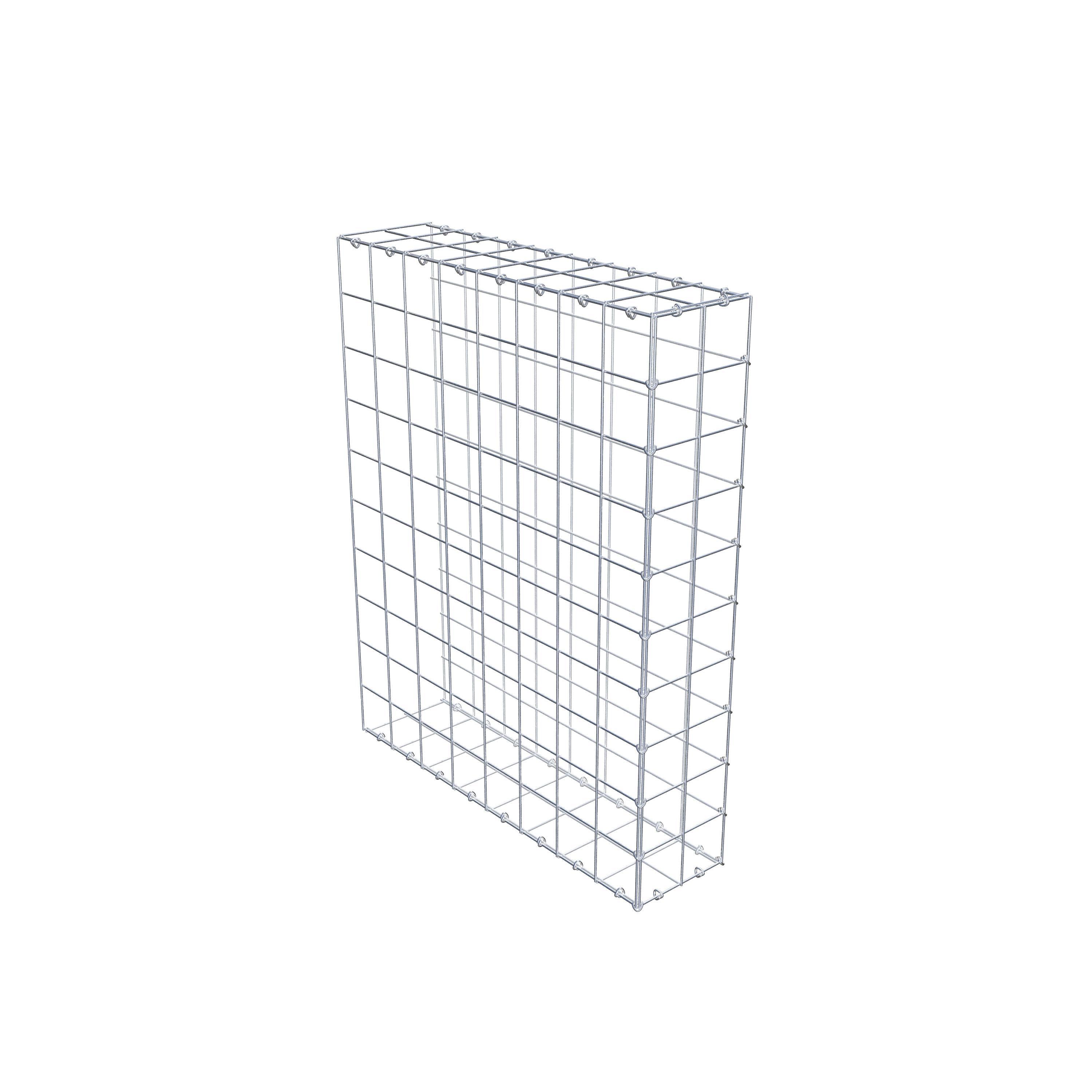 Gabion monté type 2 100 cm x 80 cm x 20 cm (L x H x P), maillage 10 cm x 10 cm, anneau en C