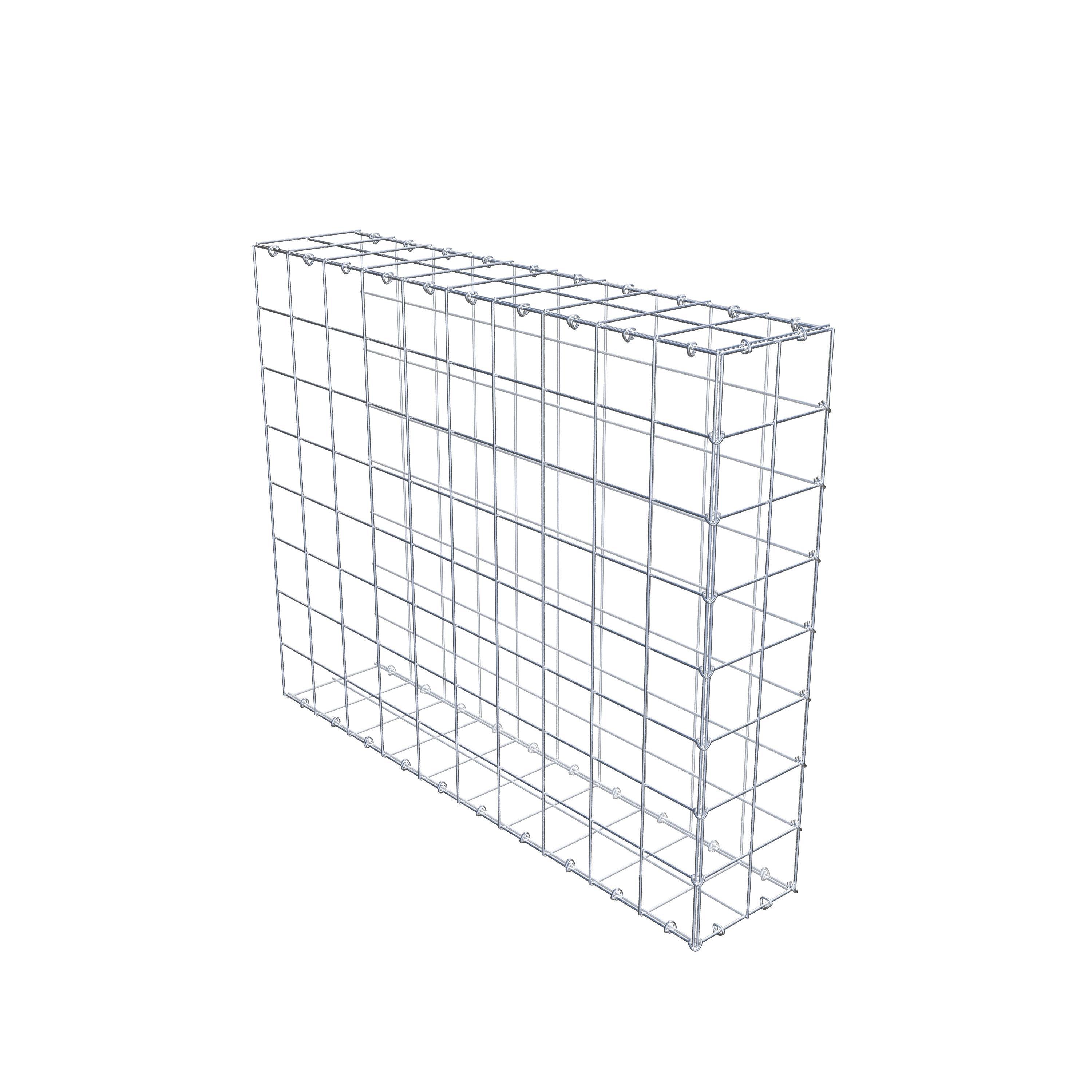 Gabion monté type 2 100 cm x 80 cm x 20 cm (L x H x P), maillage 10 cm x 10 cm, anneau en C